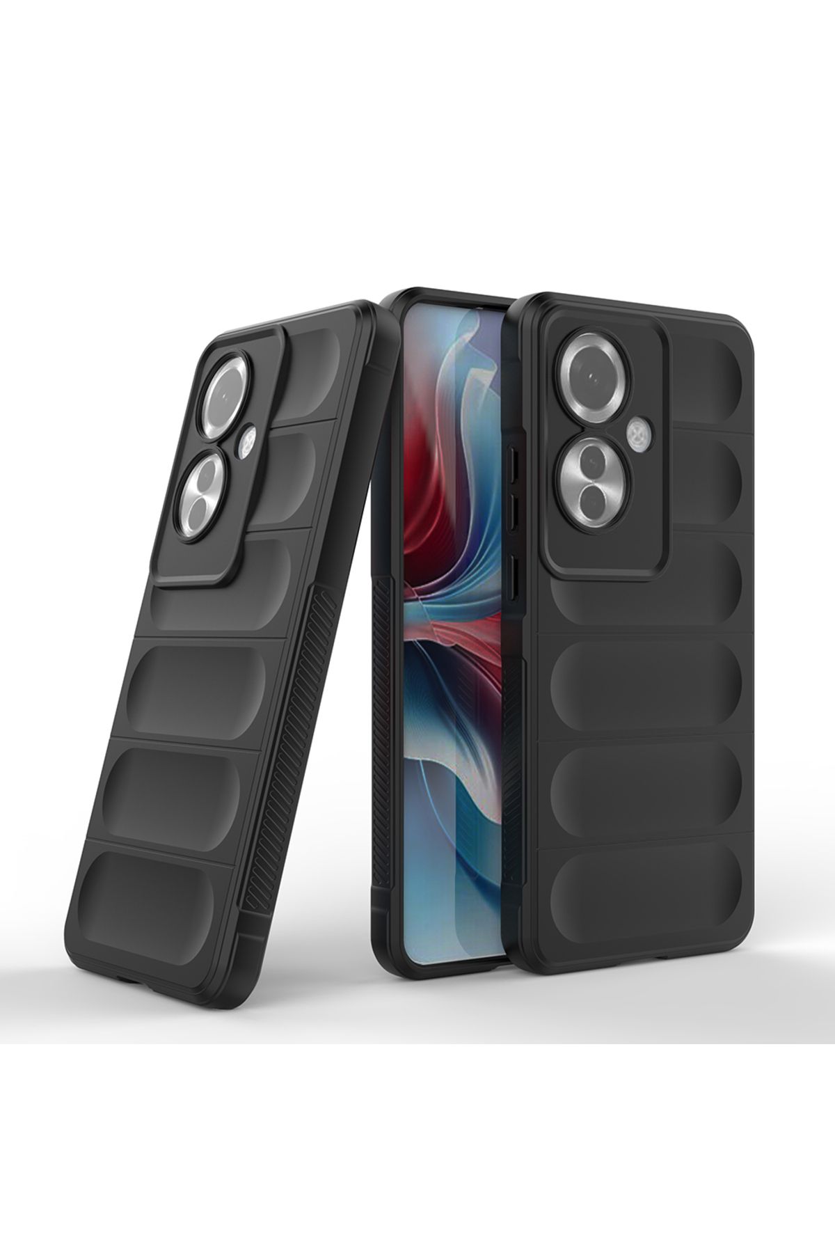 Rivor Oppo Reno 11F Uyumlu Kılıf Kamera Korumalı Parmak İzi Bırakmaz İçi Kadife Sıvı Silikon Kapak