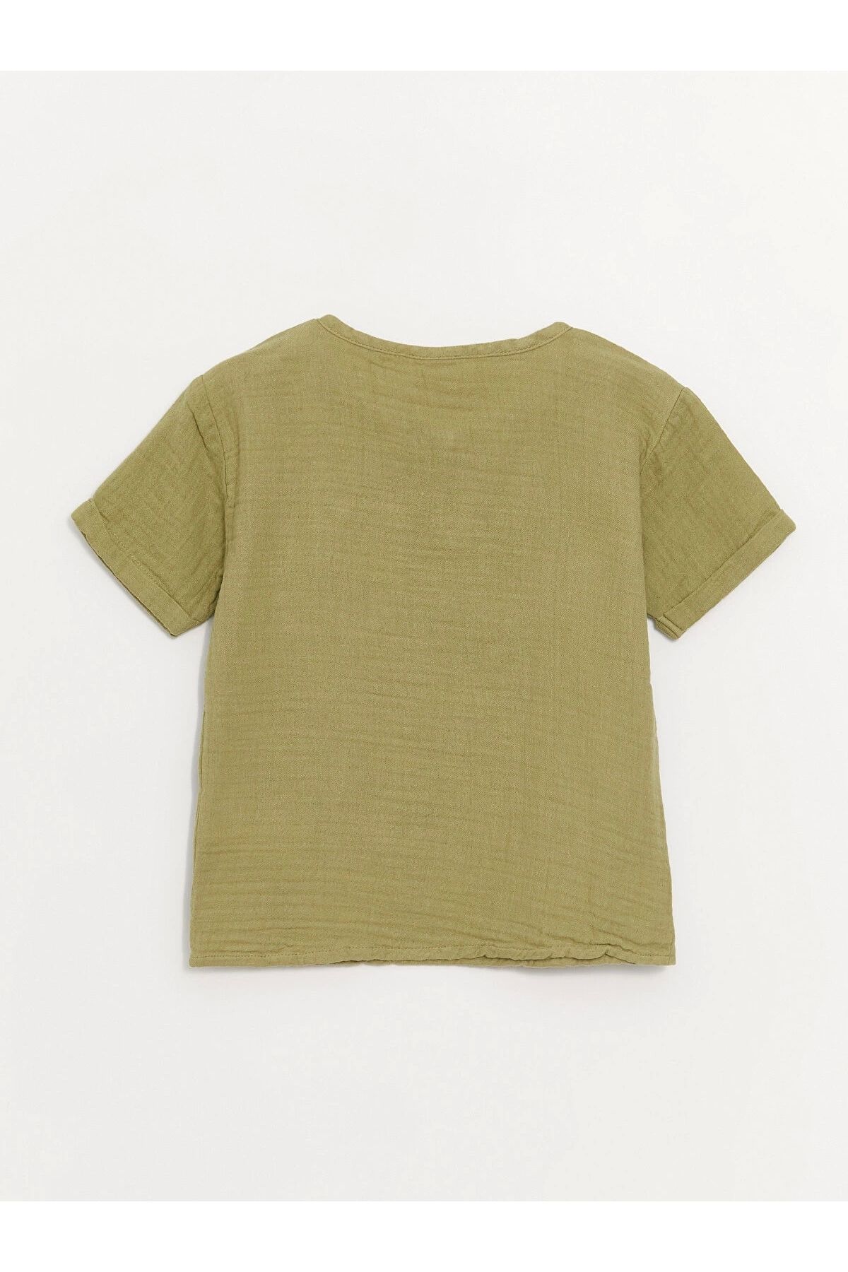LC Waikiki-Lcw Kids Green Crew Neck Short Sleeve Baby Boy T-Shirt and Pants 2-Piece Set 7