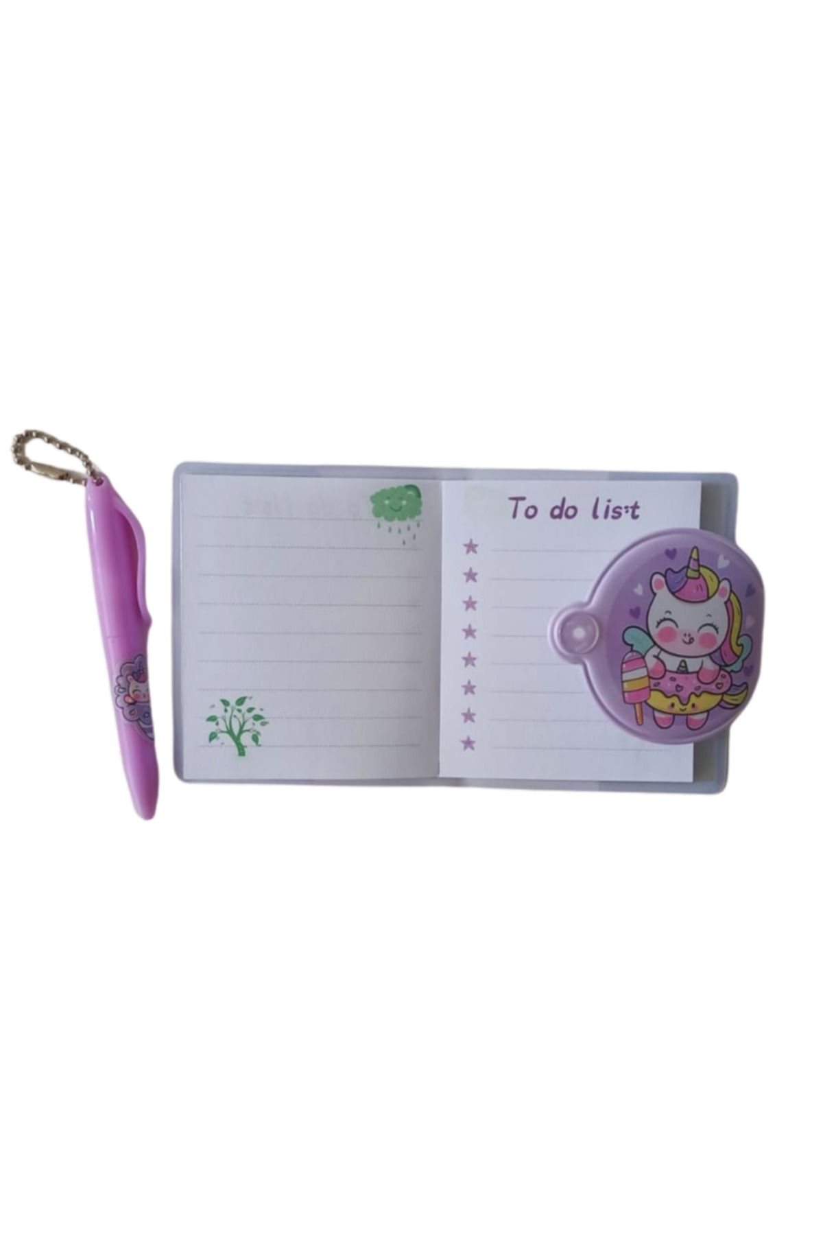 joyland-Mini Notebook with Pen Set of 3 - Unicorn Figured 4
