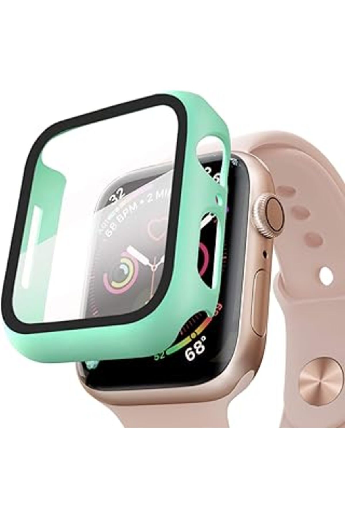 karadağsb Microsonic Apple Watch Series 4 44Mm Kılıf Matte Premium Slim Watchband Mint Yeşili