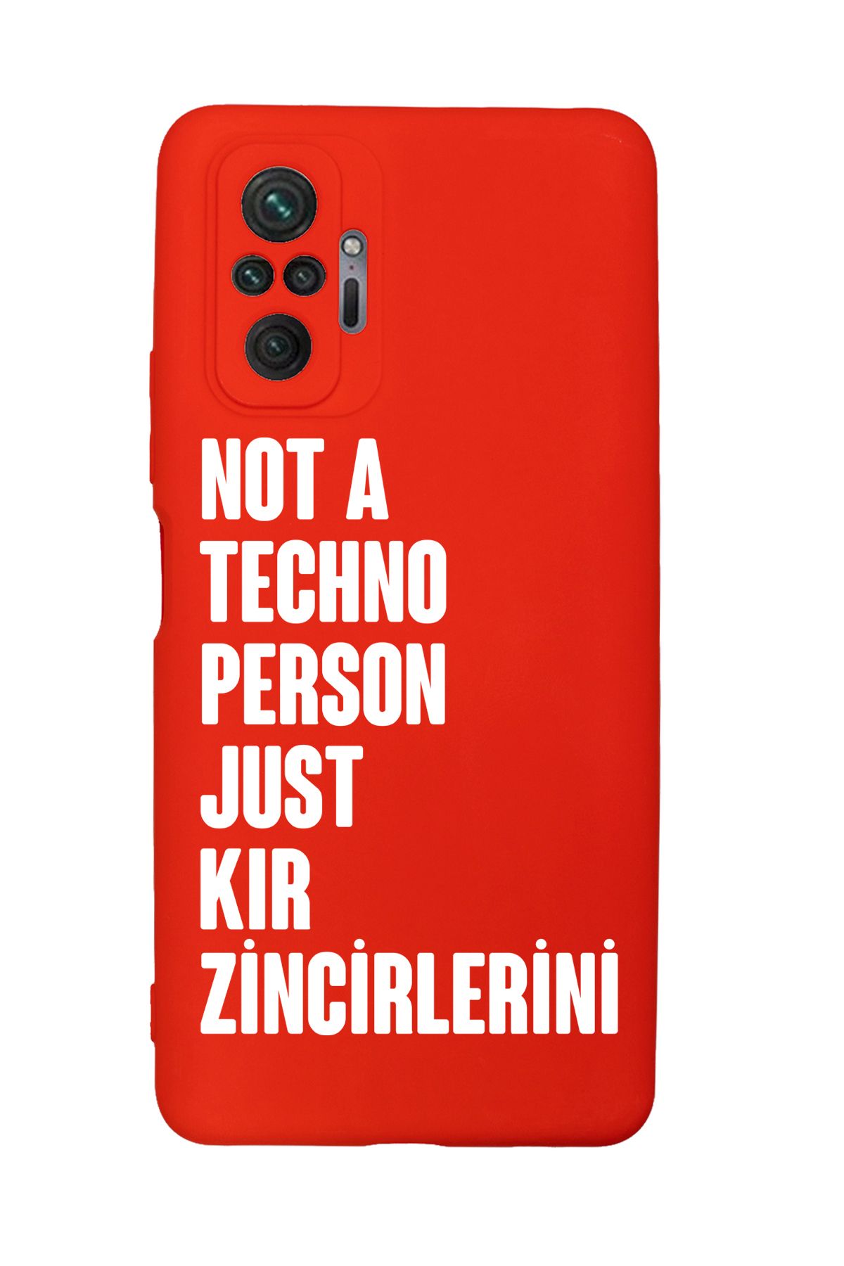 mooodcase Redmi Note 10 Pro Max Uyumlu Not Techno Person Just Kır Zincirlerini Desenli Telefon Kılıfı