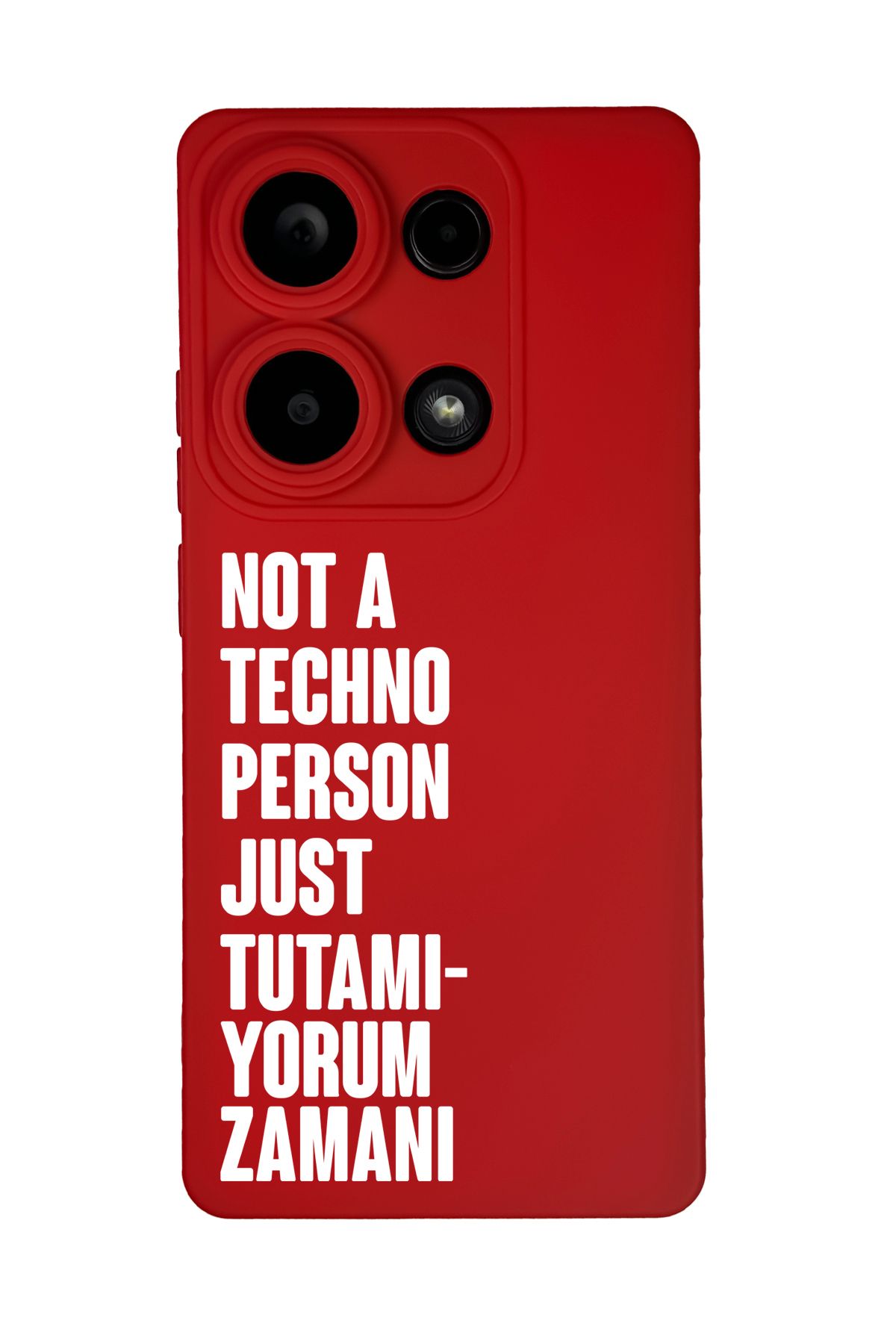 mooodcase Redmi Note 13 Pro Uyumlu Not Techno Person Just Tutamıyorum Zamanı Desenli Telefon Kılıfı