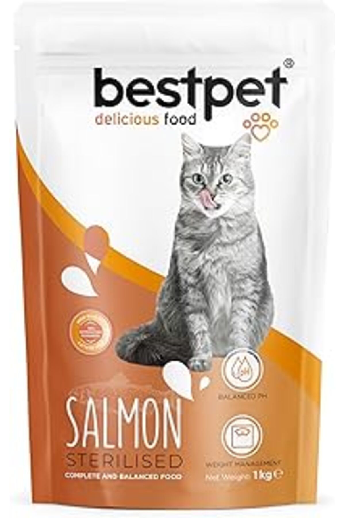 karadağsb Bestpet Kısırlaştırılmış Kediler İçin Somon Balıklı Kuru Mama, 1 Kg