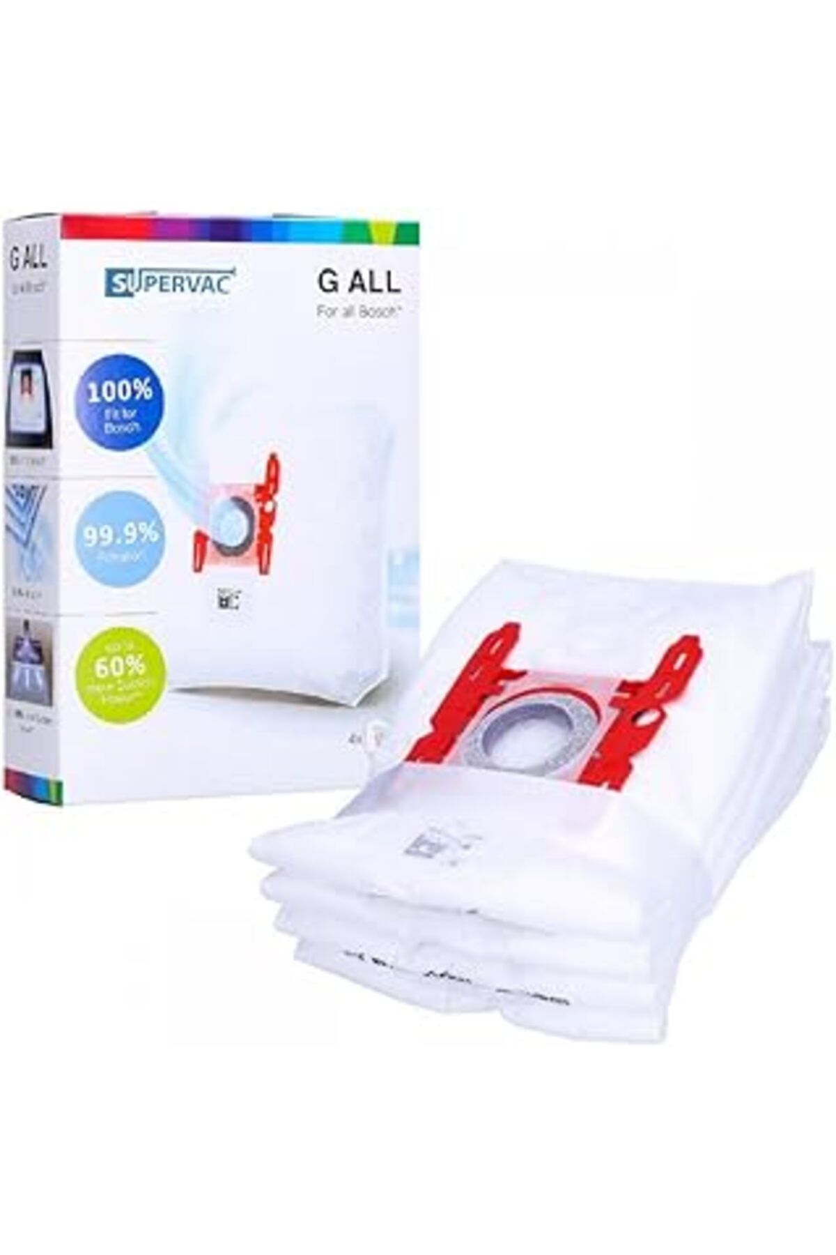 karadağsb Supervac Gall Serisi Süpürge Toz Torbası 4Lü Paket Bosch Siemens Profilo Ile Uyumlu