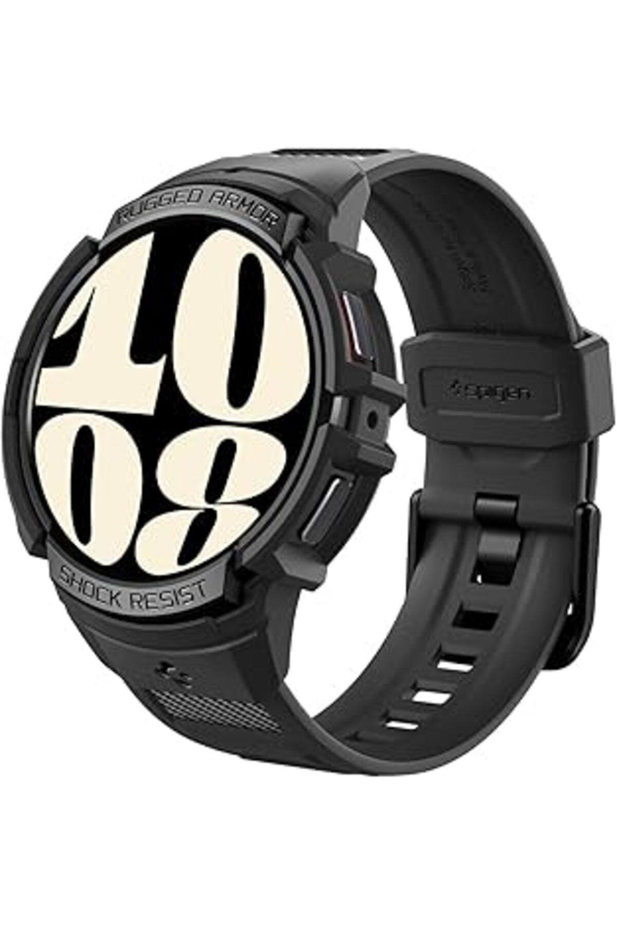 NZM TİCARET Galaxy Watch 6 (40Mm) Kılıf & Kordon Kayış Rugged Armor Pro Black - Acs06501