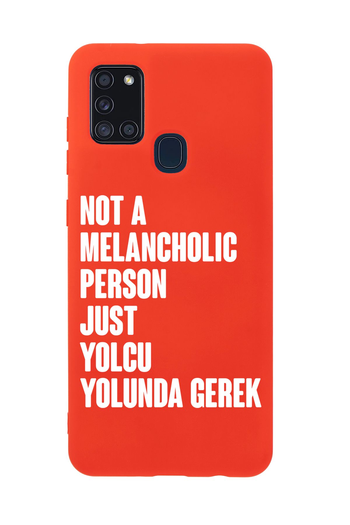 mooodcase Samsung A21s Uyumlu Not Melancholic Person Just Yolcu Yolunda Desenli Telefon Kılıfı