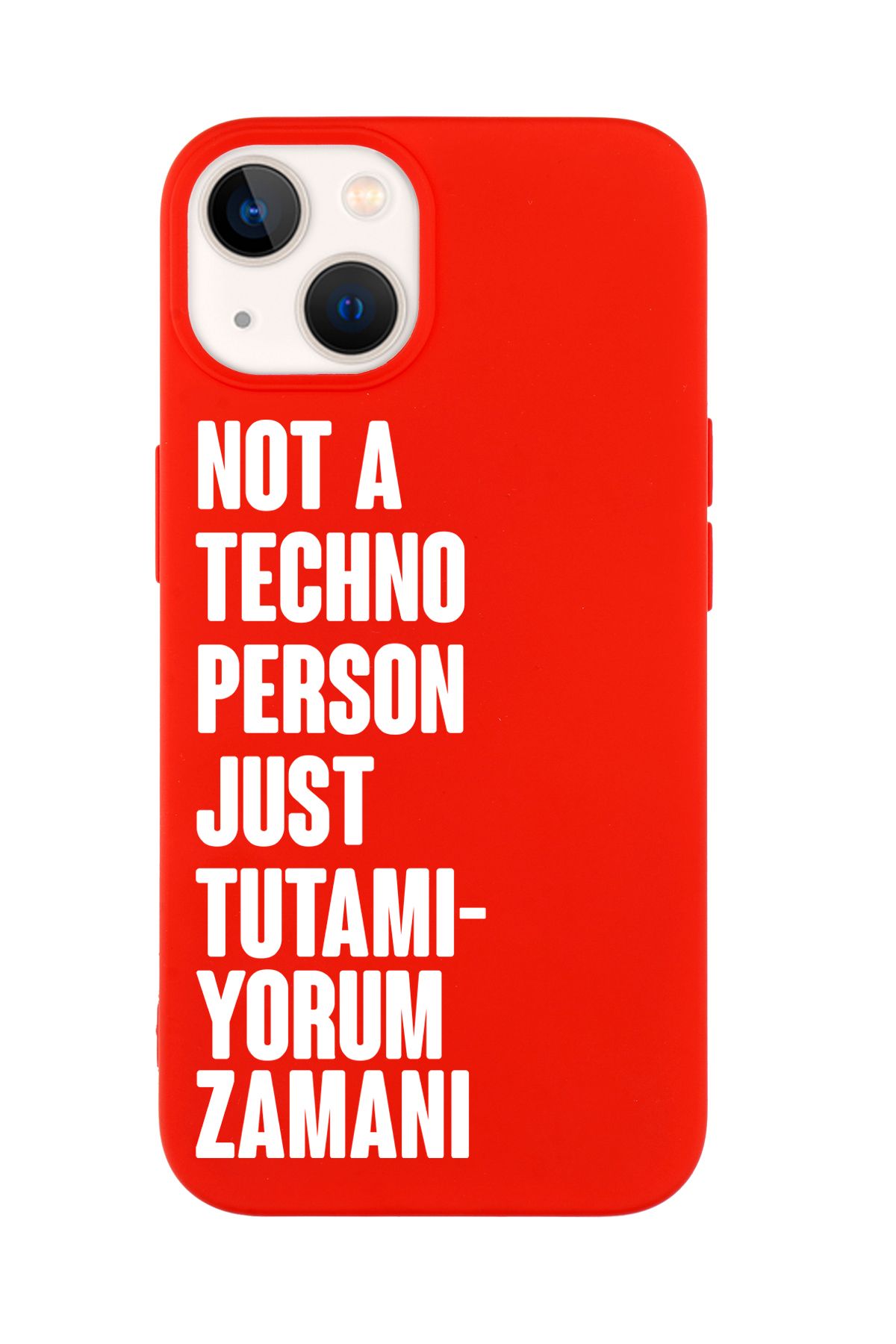 mooodcase iPhone 15 Plus Uyumlu Not Techno Person Just Tutamıyorum Zamanı Desenli Telefon Kılıfı