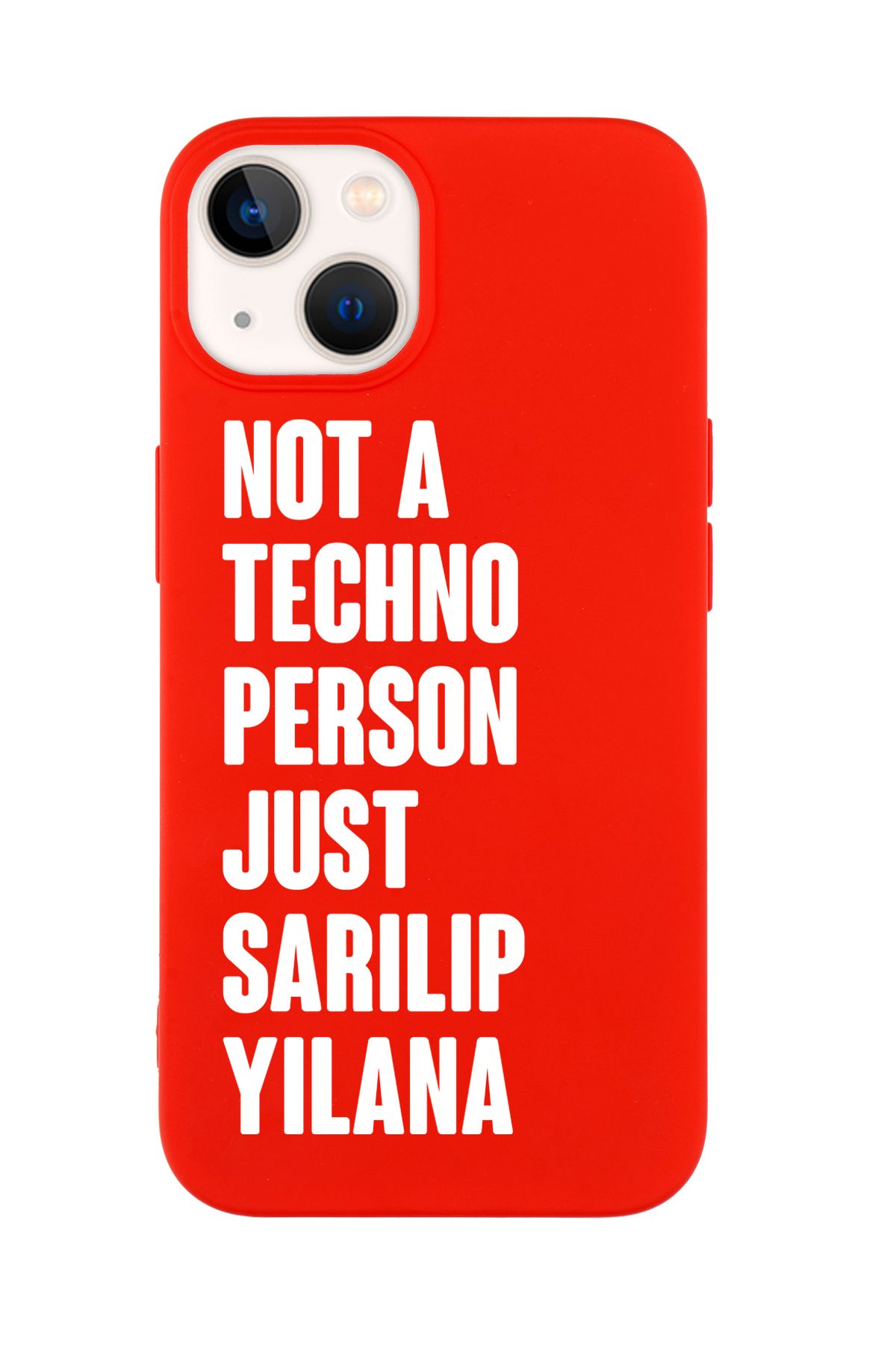 mooodcase iPhone 14 Plus Uyumlu Not Techno Person Just Sarılıp Yılana Desenli Telefon Kılıfı