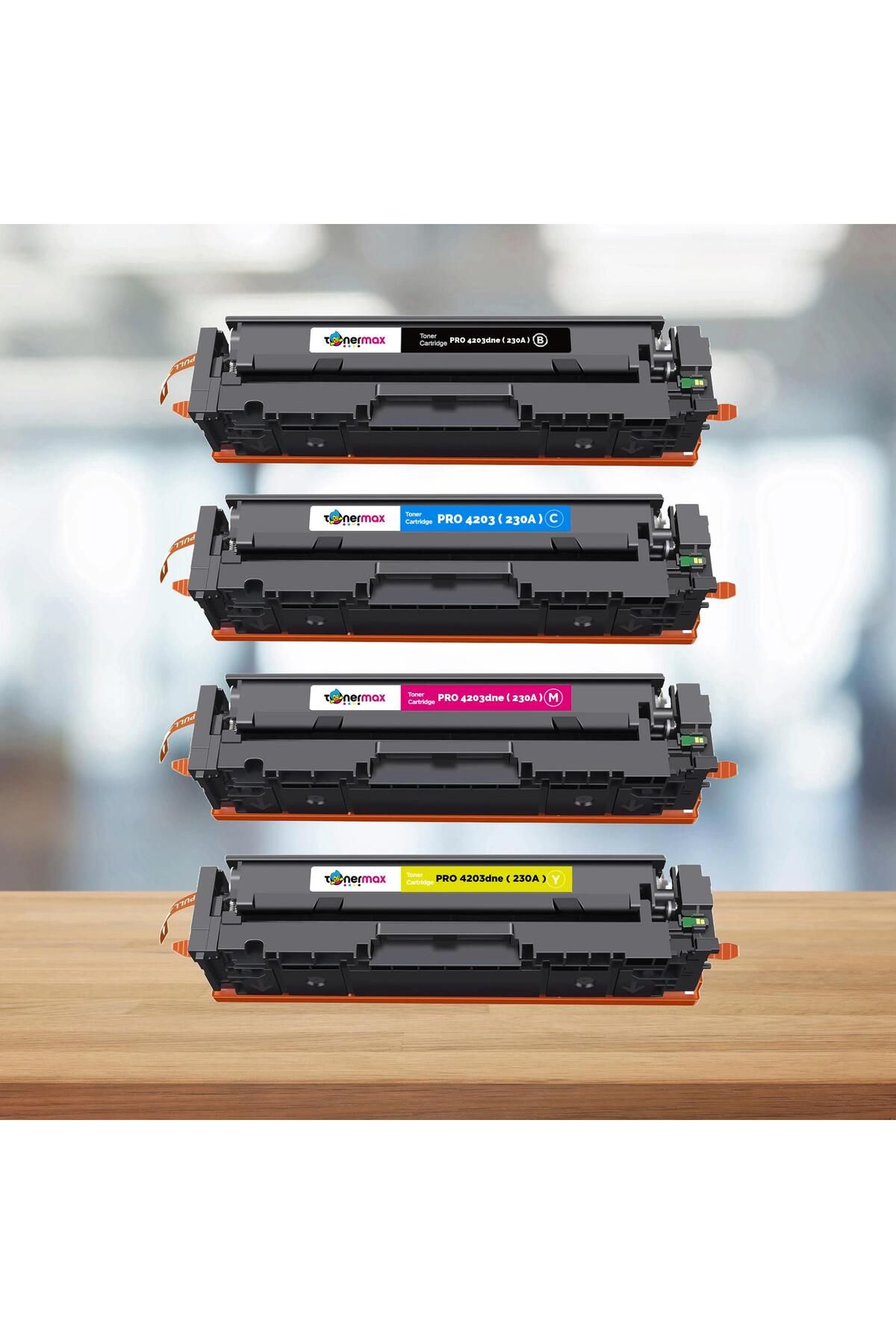 tonermax Hp Color LaserJet Pro 4203dwe Muadil Toner Takımı - Çipli / 230A / W2300A