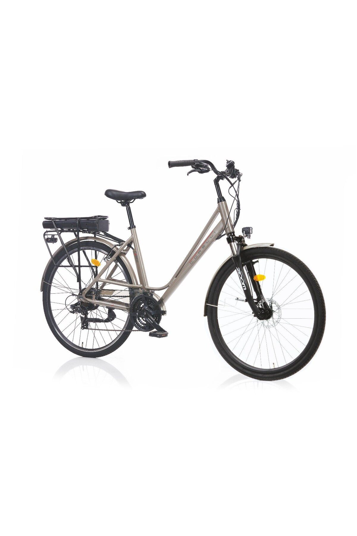 Corelli Caben 28 Jant Elektrikli Bisiklet Metalik Bej 48 Cm