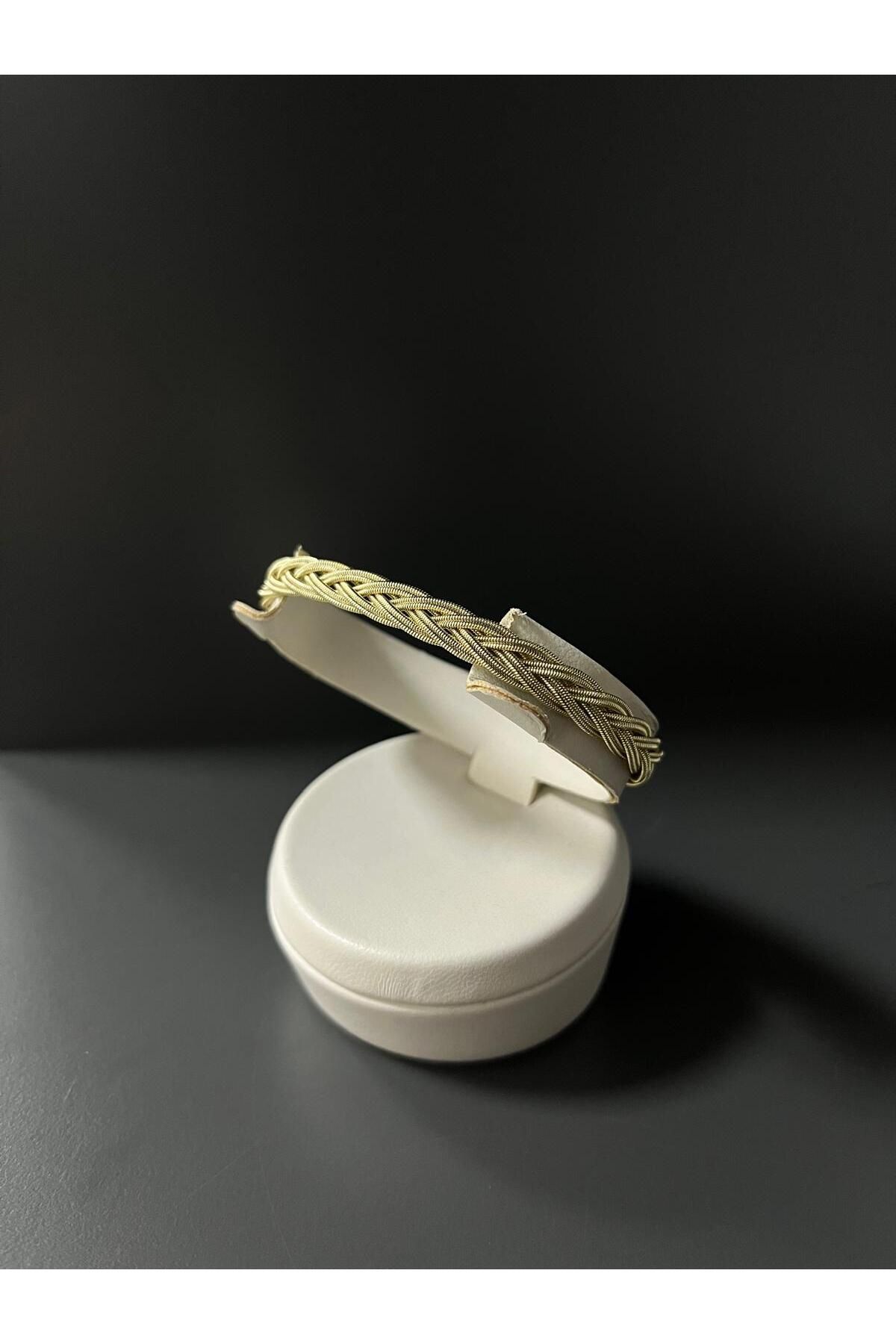 Home örgü model gold renk bileklik