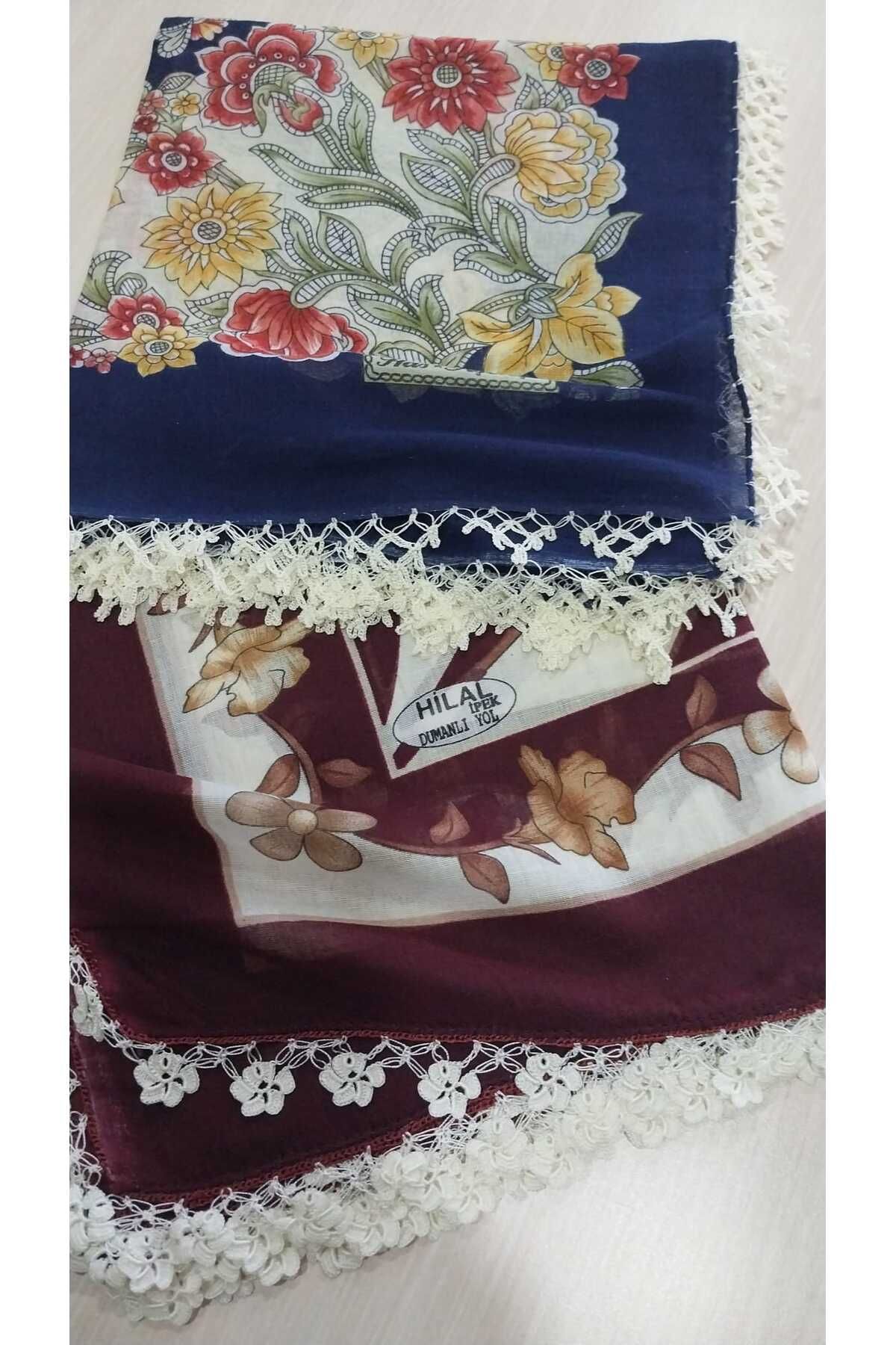 Papatyam El işi 2 Adet Tığ Oyalı Yazma/Tığ İşi yazma/vintage/Çeyizlik Yemeni/100x100/Pamuklu