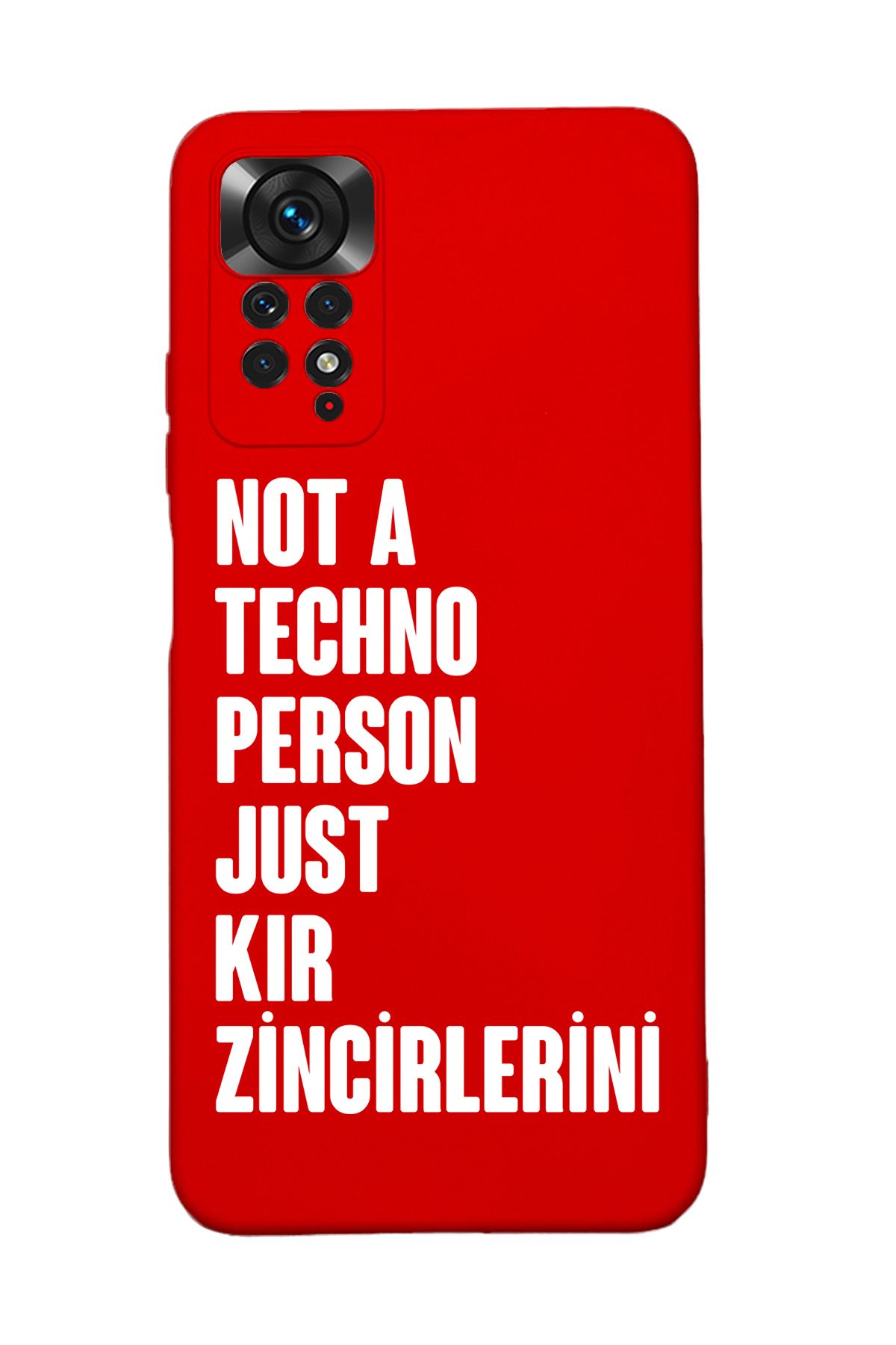 mooodcase Redmi Note 12 Pro Uyumlu Not Techno Person Just Kır Zincirlerini Desenli Telefon Kılıfı