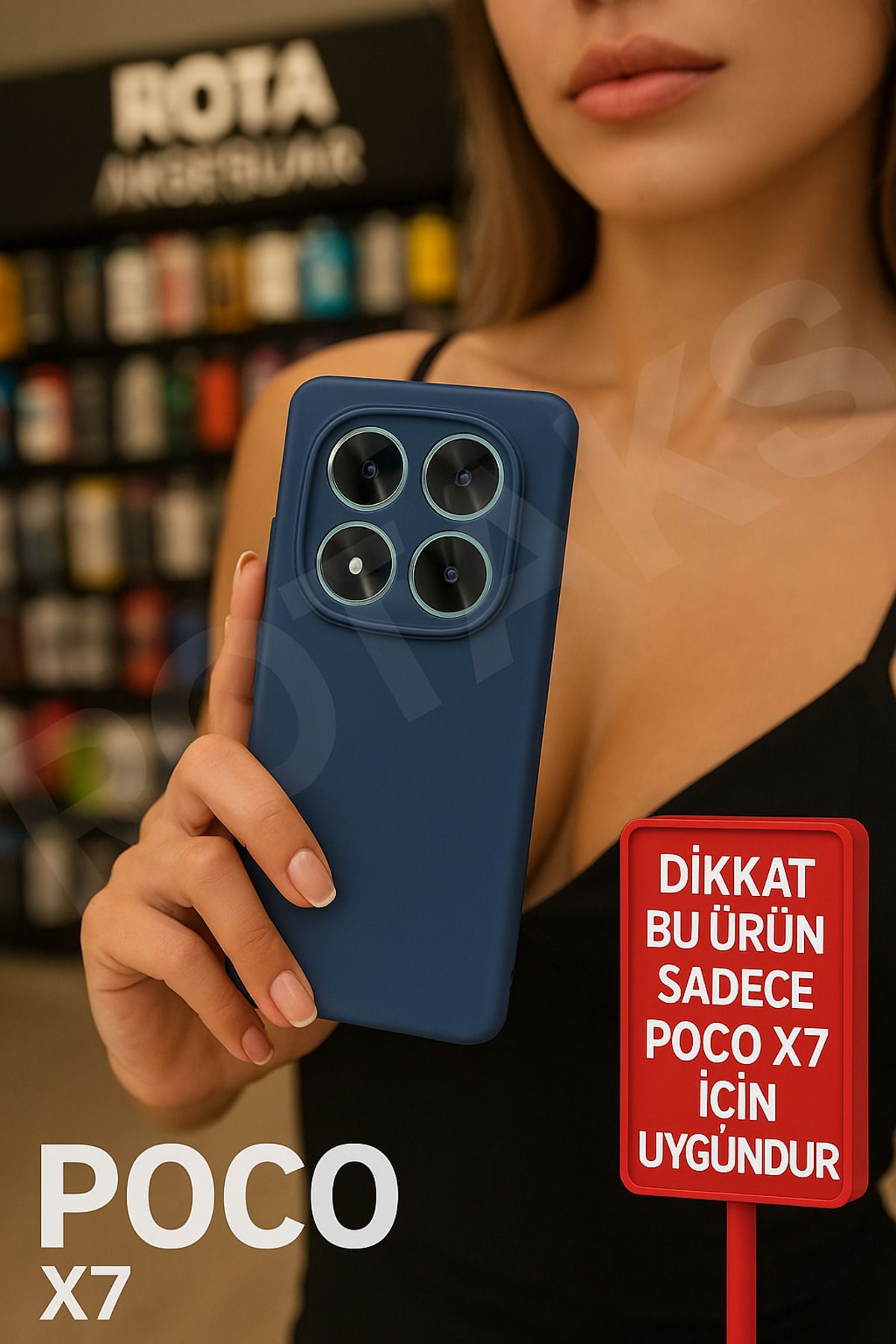 Rotaks Xiaomi POCO X7 Uyumlu Kadife İçli Mat Silikon Kılıf – İnce, Esnek, Darbe Korumalı, Leke Tutmaz