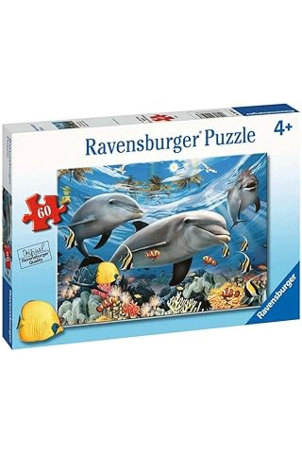 karadağsb Ravensburger 95933 Yunuslar Puzzle, 60 Parça, Çok Renkli