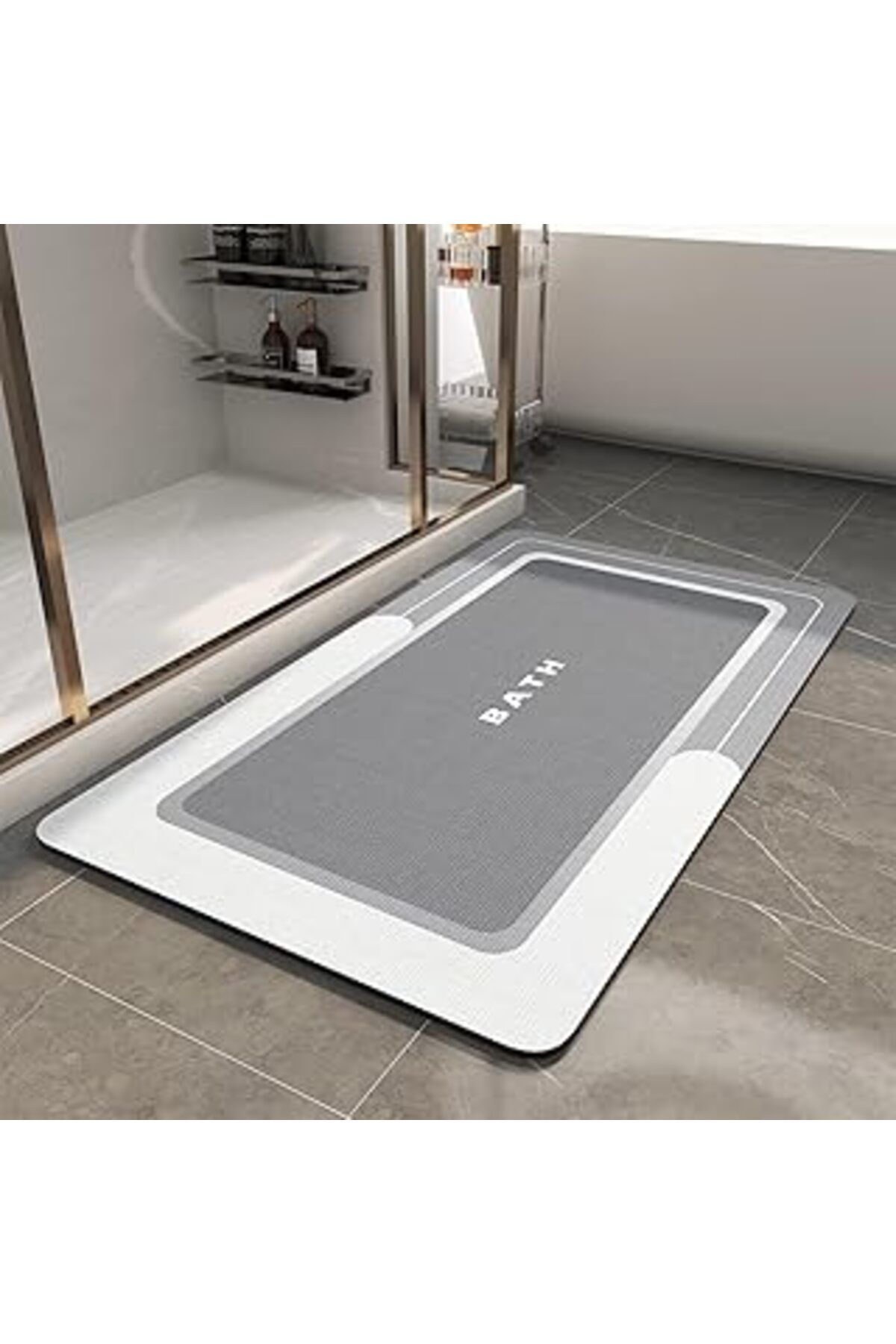 karadağsb Netmarkt Banyo Paspası-Banyo Paspası Halı Kaymaz Süper Emici Lekeye Dayanıklı Hızlı Kuruyan İnce Ba