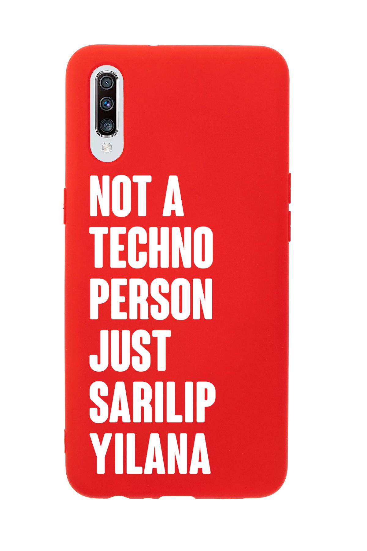 mooodcase Samsung A70 Uyumlu Not Techno Person Just Sarılıp Yılana Desenli Telefon Kılıfı