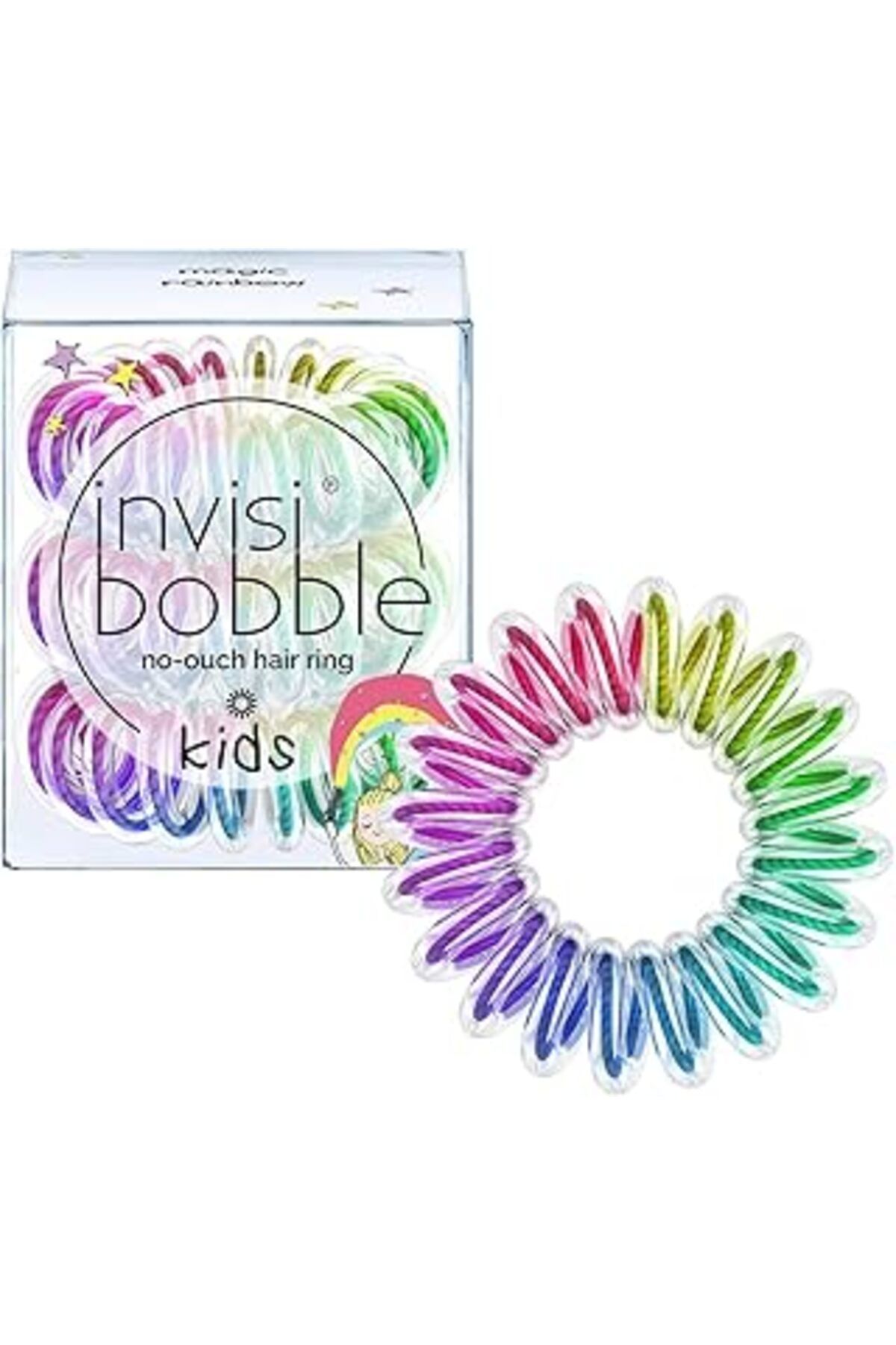 Mu Art Ahşap Invisibobble Kids Magic Rainbow 3'Lü Çocuk Saç Tokası