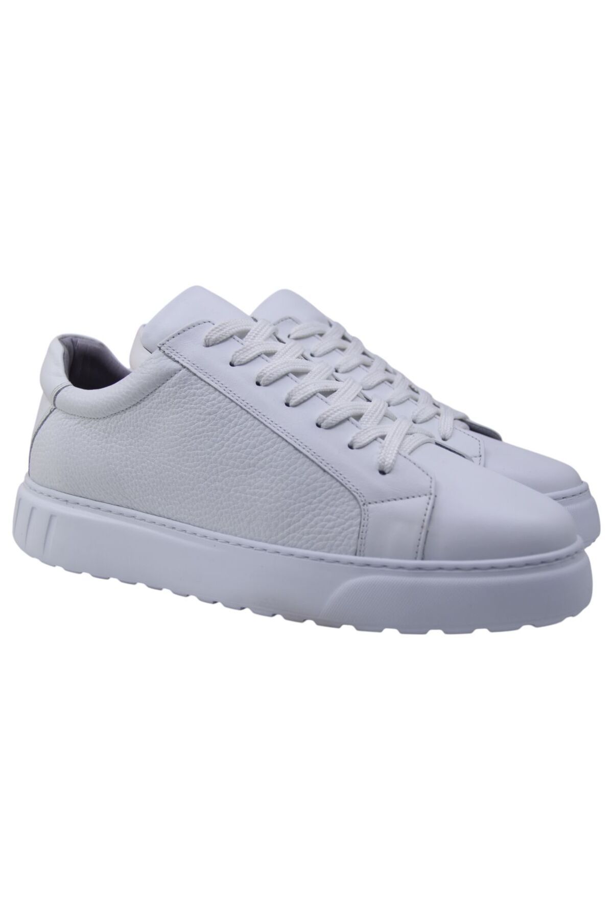 DERİ G Deri-G Beyaz Hakiki Deri Bağcıklı Erkek Sneaker 242-4213BY-45