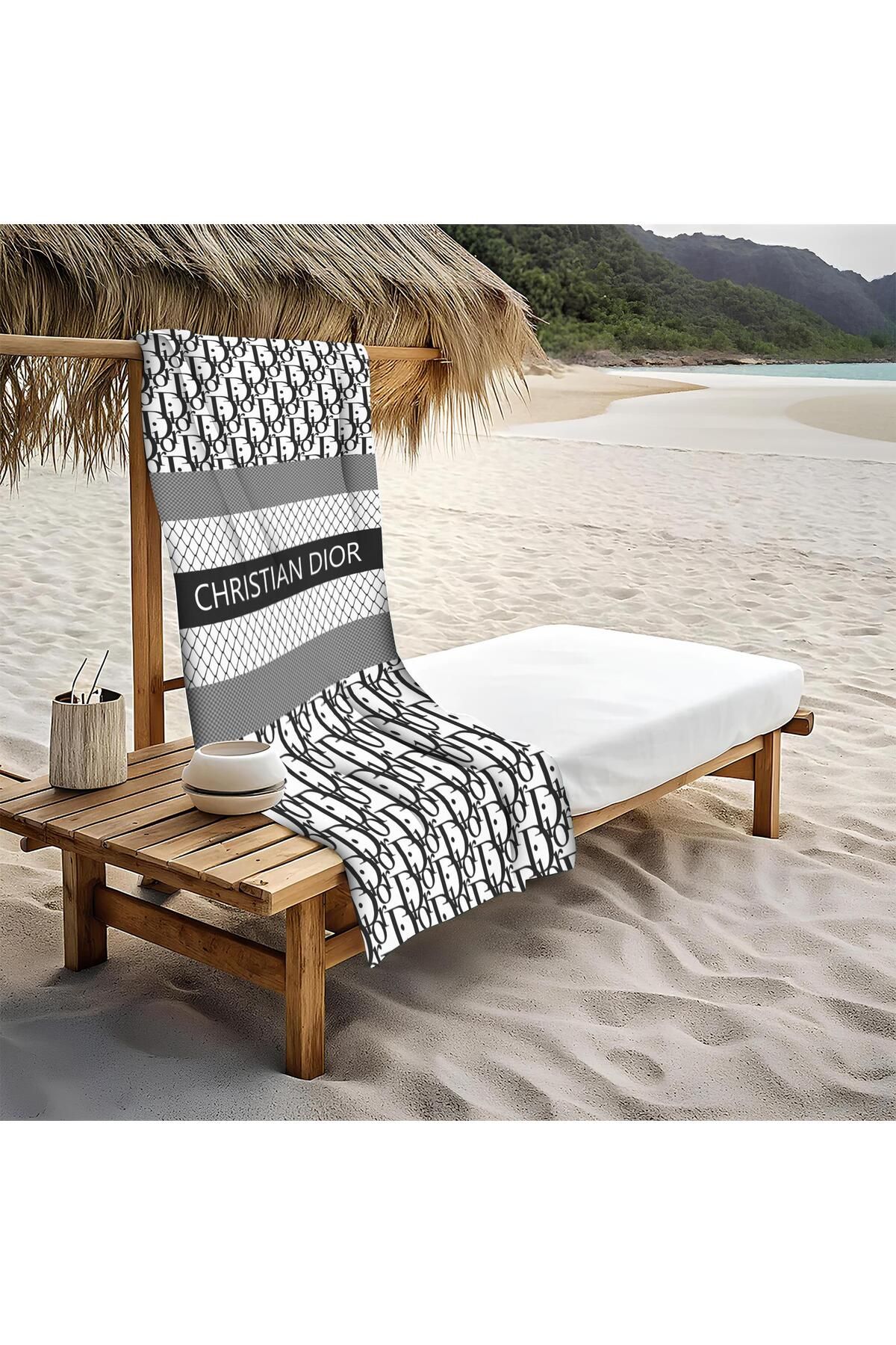 Doruklar Home Collection Dekoratif Modern Desenli Plaj Deniz Havlusu Peştamal 80x160 CM LUX79