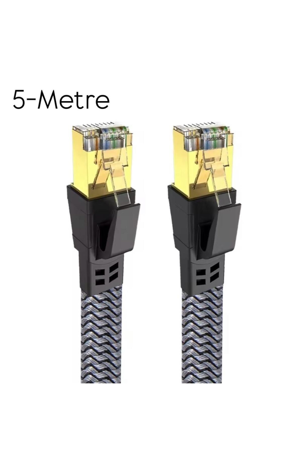sonx Cat 8 LAN Kablosu –Ethernet Kablosu Örgü Kaplama, Yüksek Hızlı – 1m 2m 3m 5m 10m”