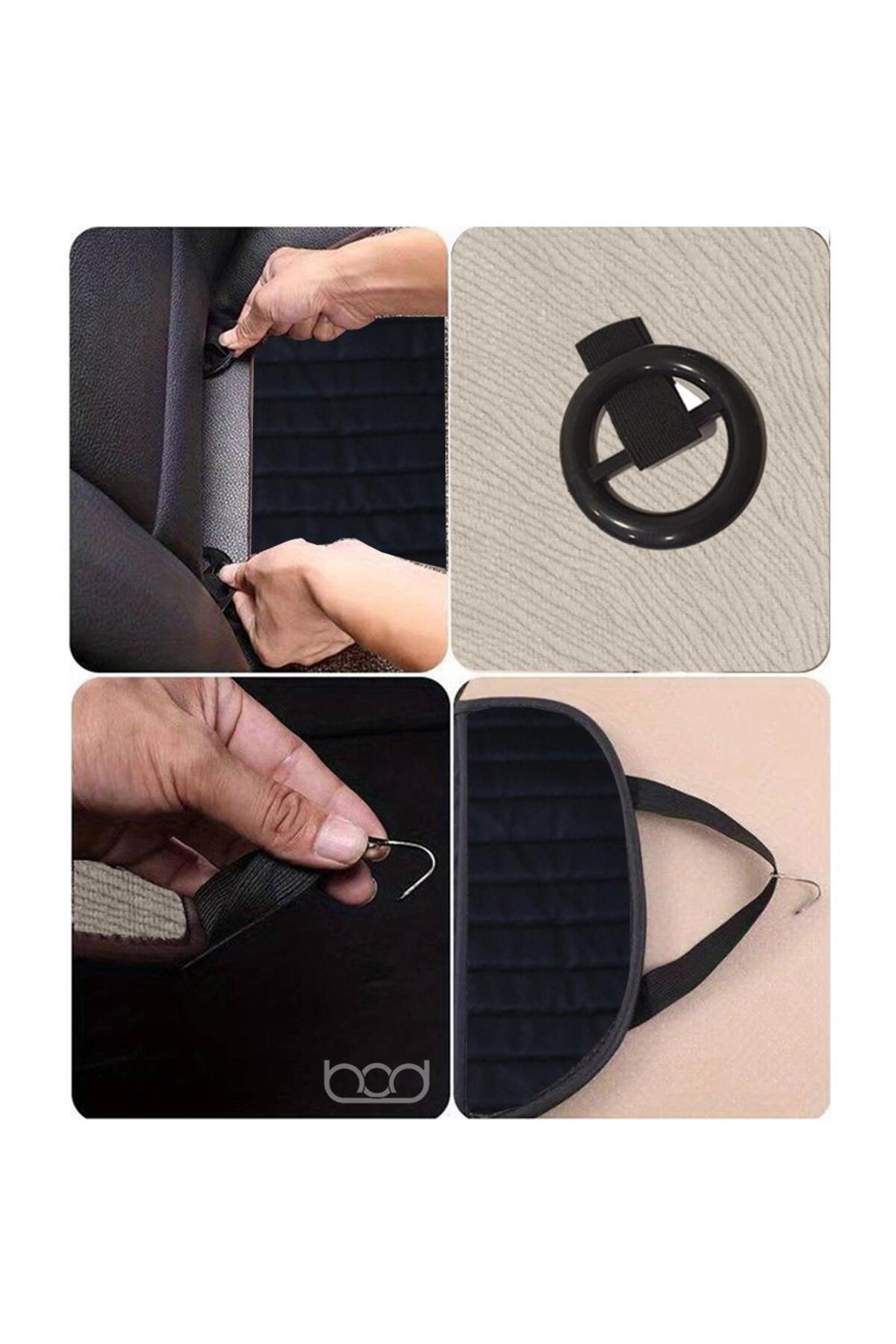 Bod Magnesia Serisi Deri Koltuk Koruyucu Kılıf Minder Ön Arka Set Cepli Siyah fotoğrafı 4 (önizleme)