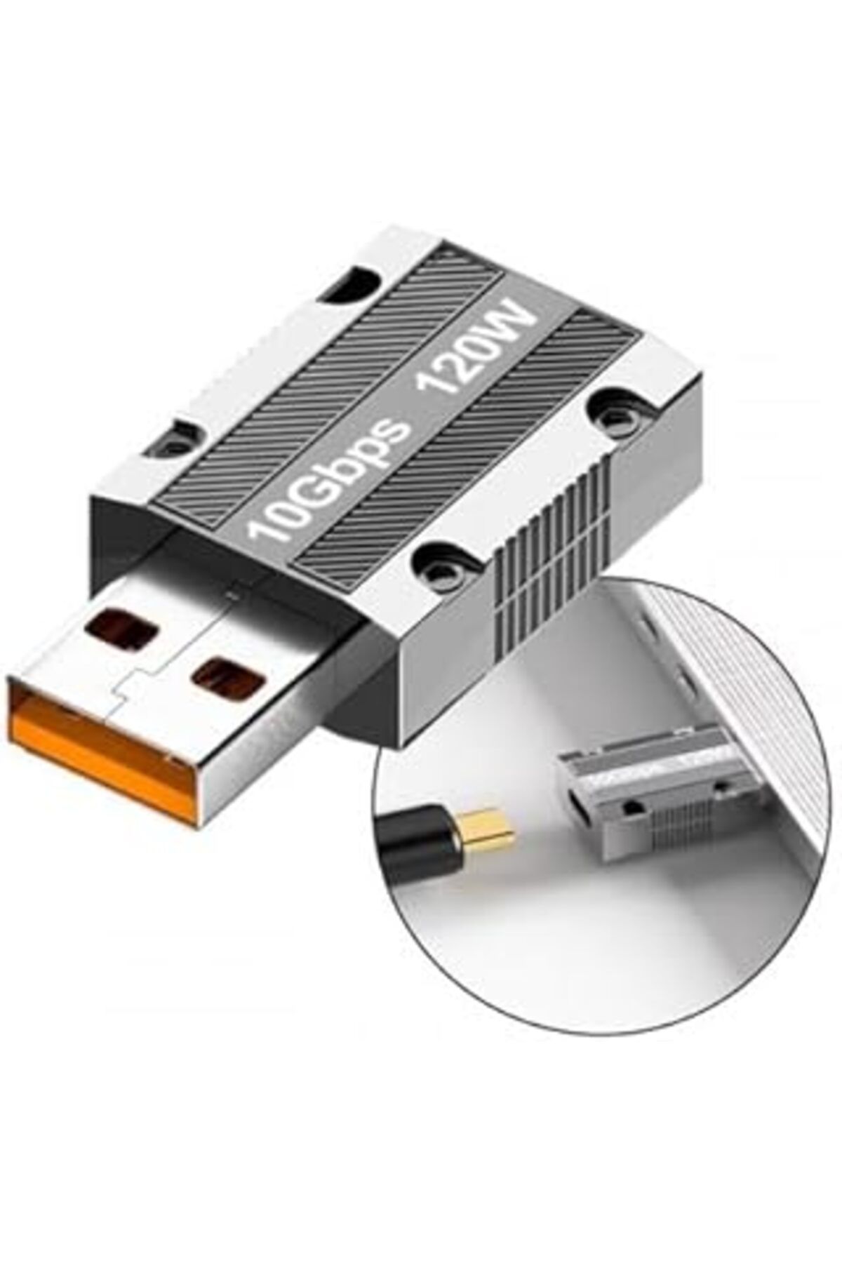 NZM TİCARET Polhammobile Polham 120W 10Gpbs Usb To Type C Çevirici Dönüştürücü Adaptör, Otg Dönüştürücü, Ultra