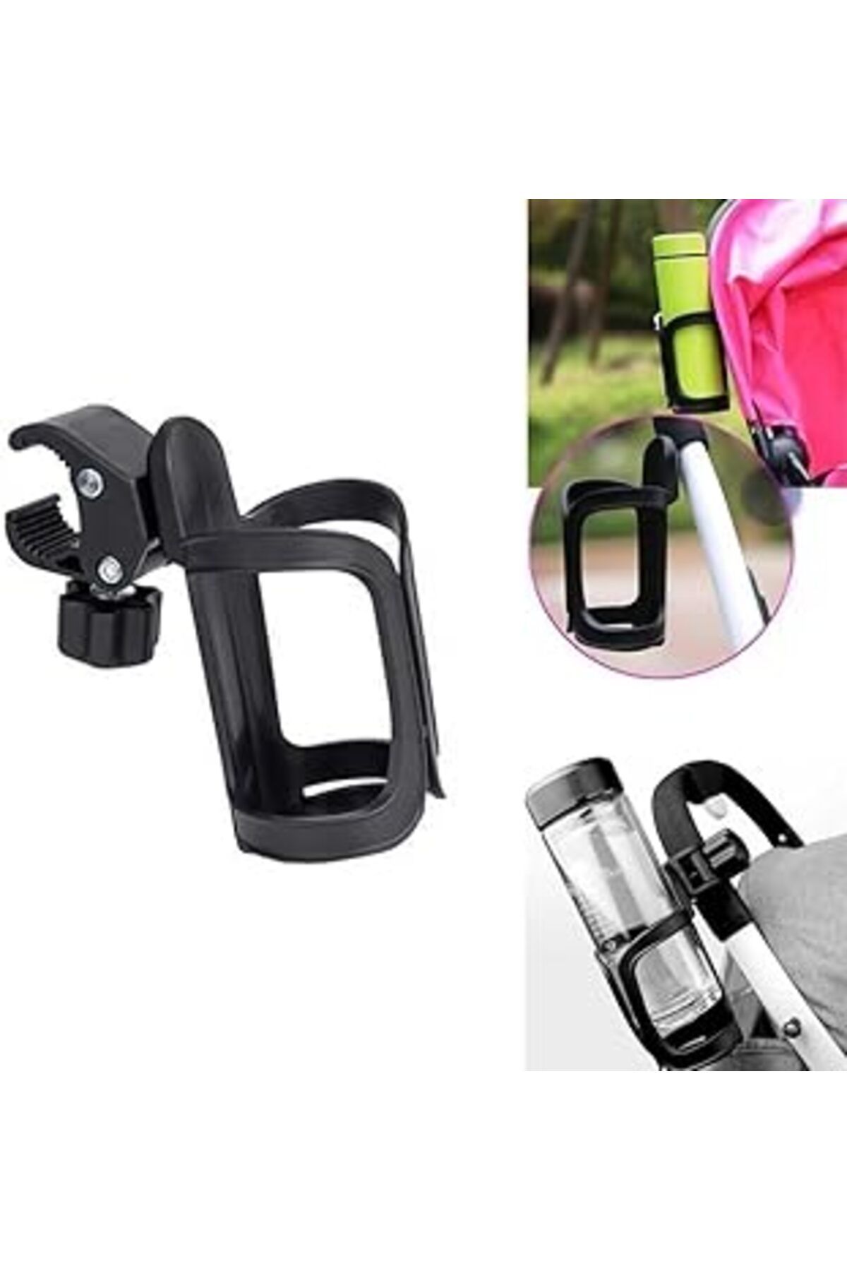 Pazarcan Güncelçarşı Bebek Arabası Bisiklet Scooter Uyumlu Ayarlanabilir Şişe Biberon Ve Suluk Tutucu