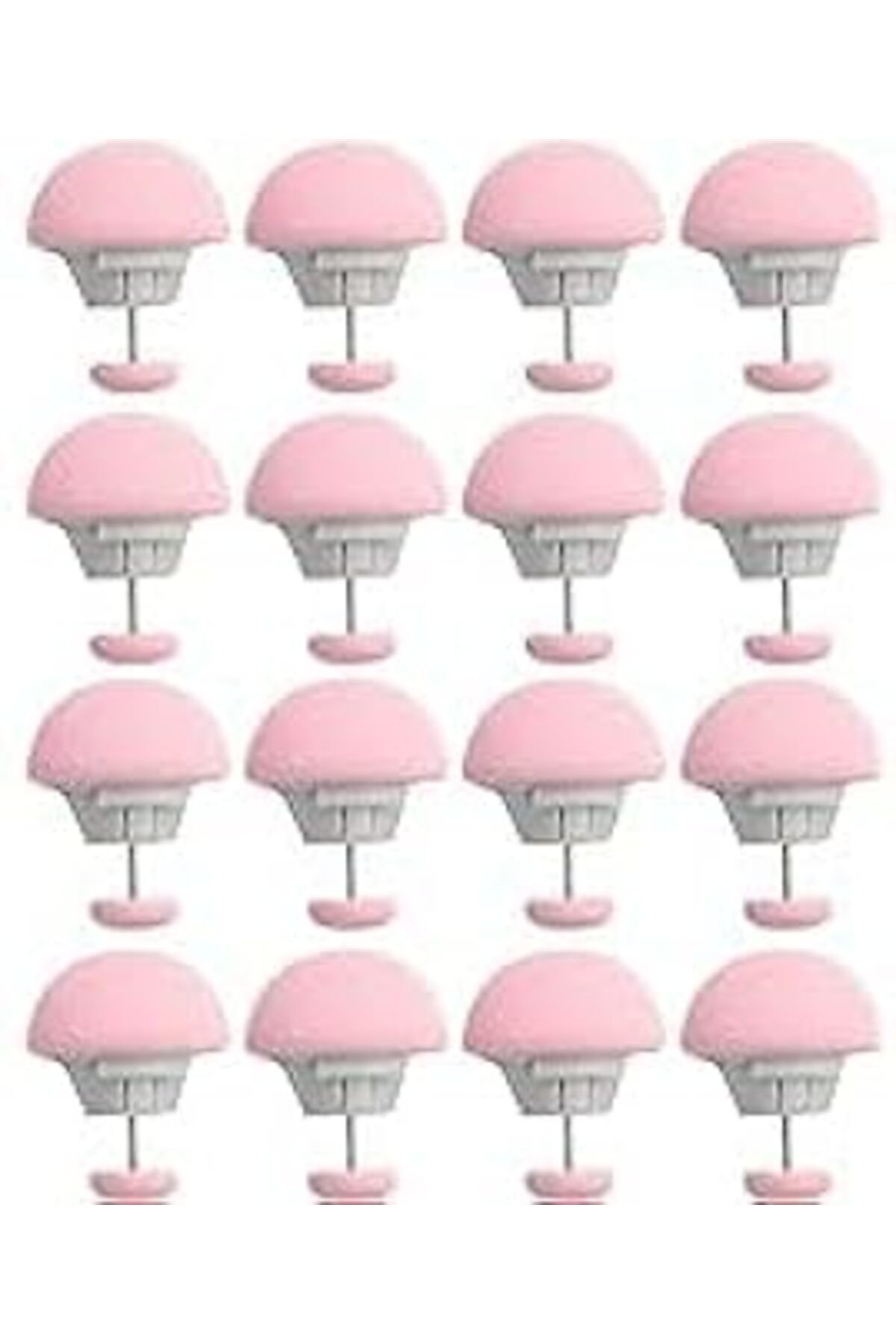 Mu Art Ahşap 16 Adet Yorgan Sabitleyici, Mantar Şekilli Aşınmaya Dayanıklı Yorgan Klipsi (Pembe)
