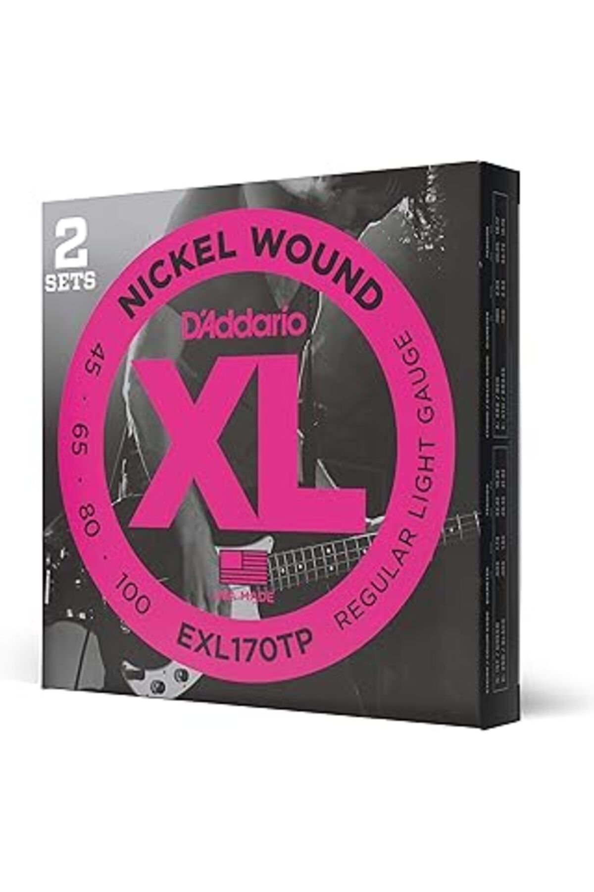 Pazarcan D'Addario Saiten E-Bass | Höchste Qualität Der Beliebtesten Saitenmarke | Exl170Tp | Vernickelter S