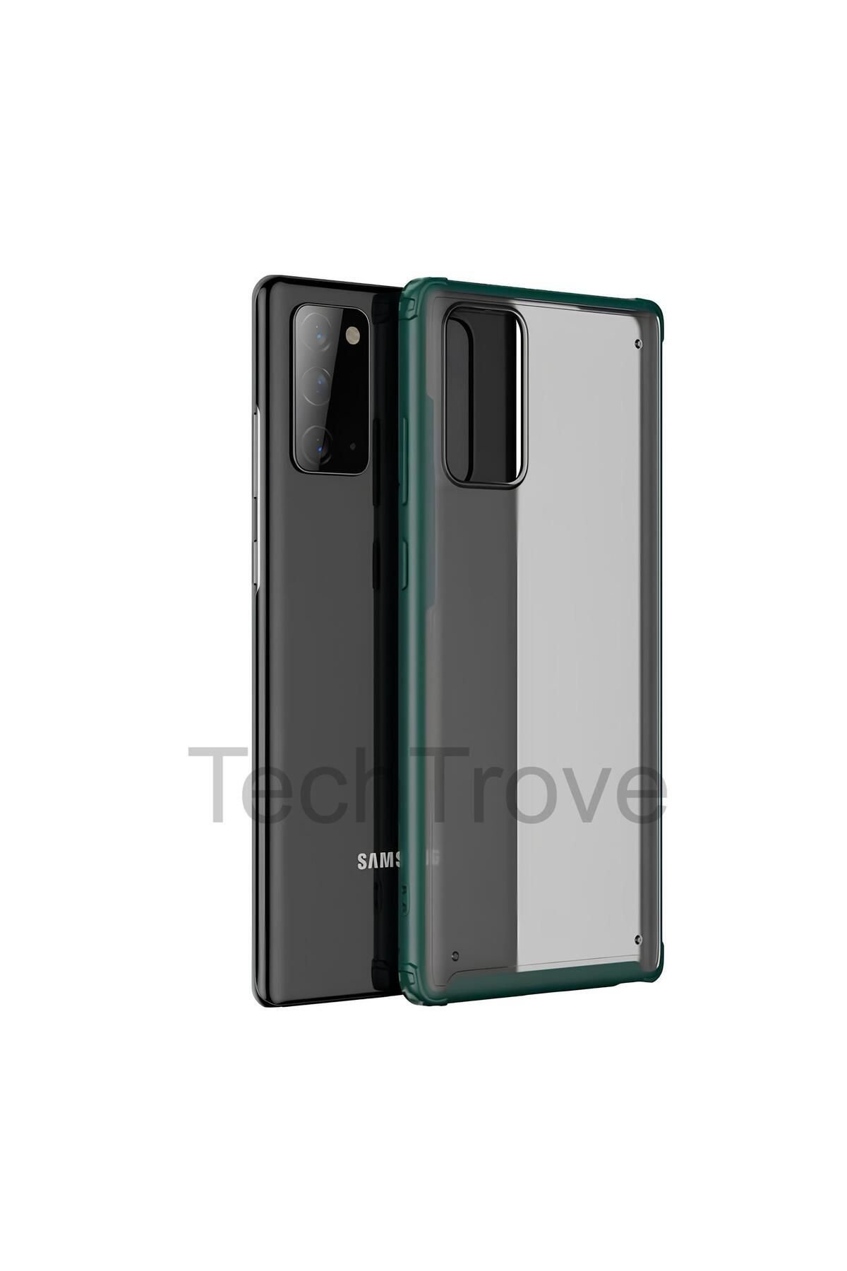 TechTrove Samsung Galaxy Note 20 Kılıf Extra Korumalı Arkası Şeffaf Slikon Kapak