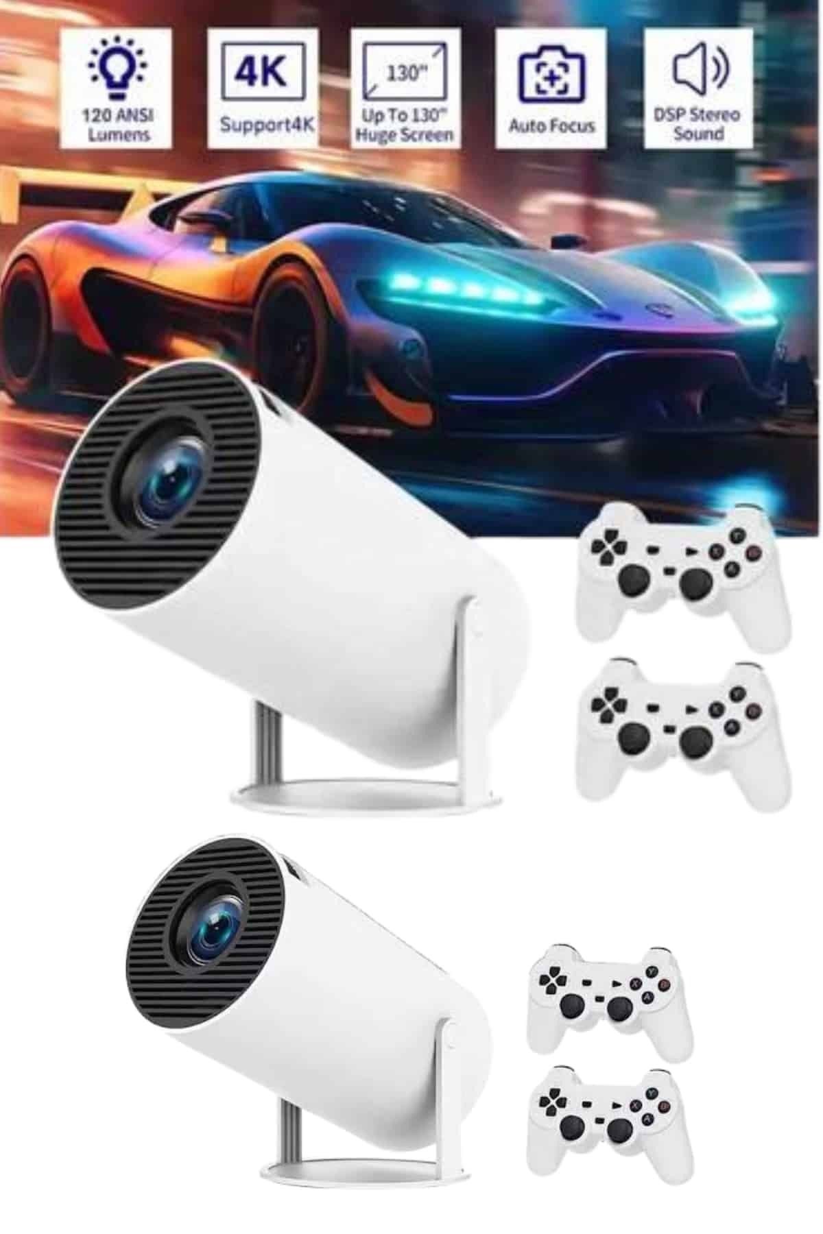 ASTRALTECH Full HD 8 GB Ayaklı Çift Kollu 4K Video Oyun Konsolu Taşınabilir