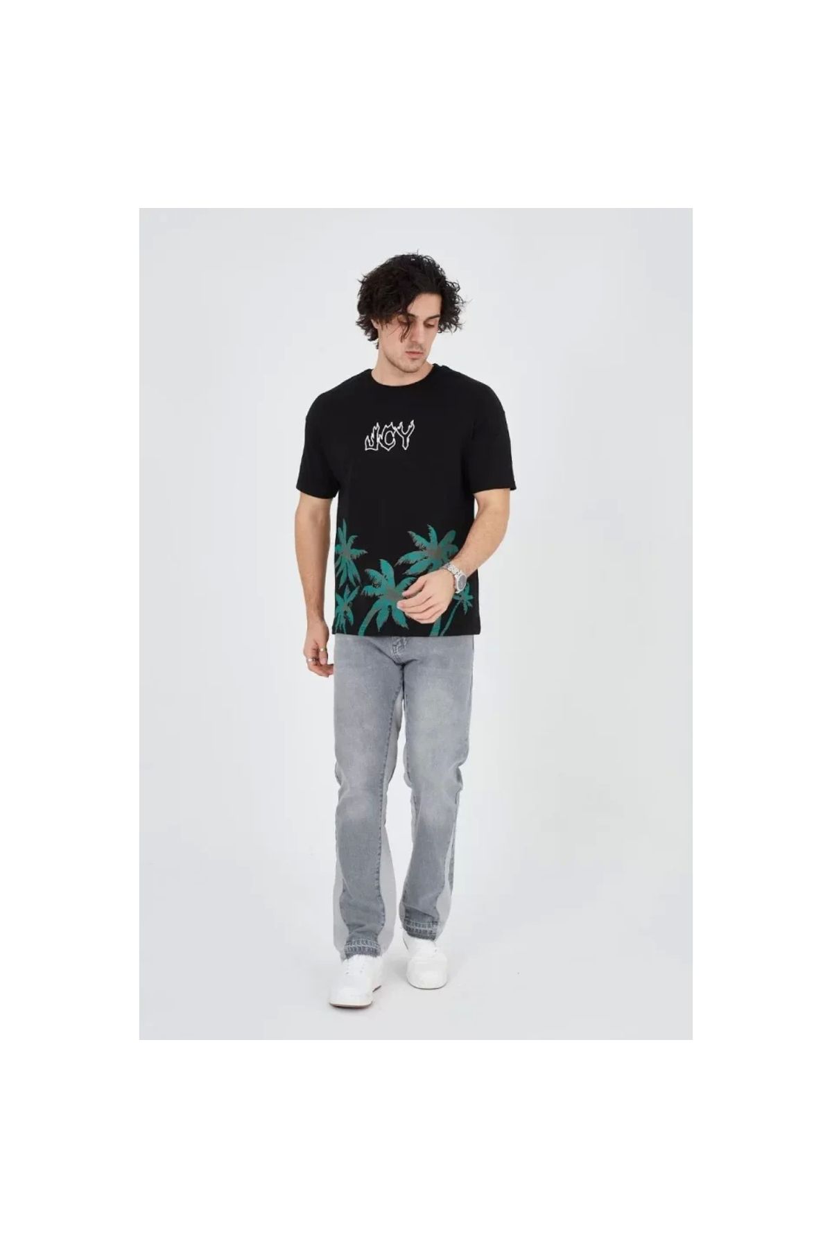 Narnuga Erkek Baskılı Bisiklet Yaka TShirt