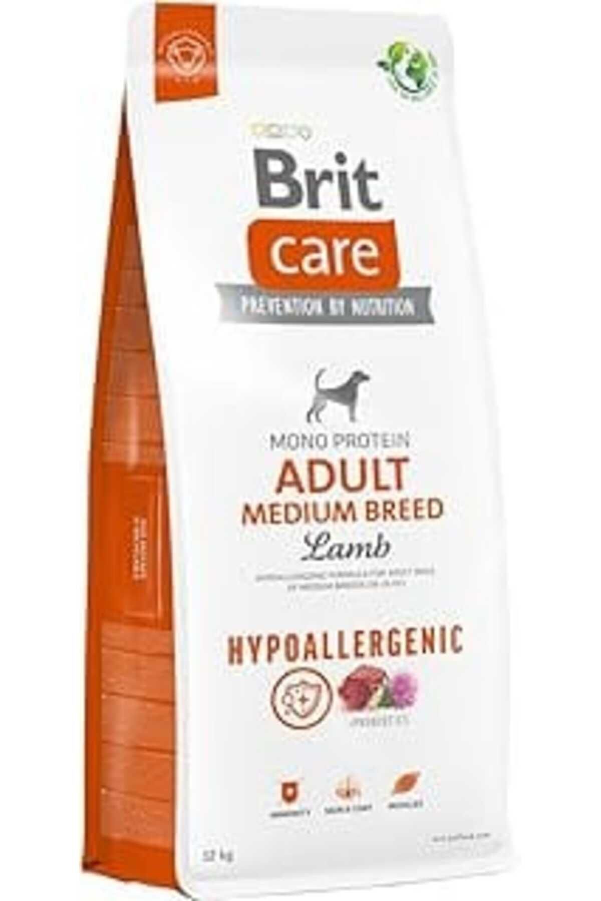 Pazarcan Brit Care Adult Medium Breed, Orta Irk - Yetişkin Köpekler İçin, Tek Proteinli, Hipoalerjenik, Kuzu