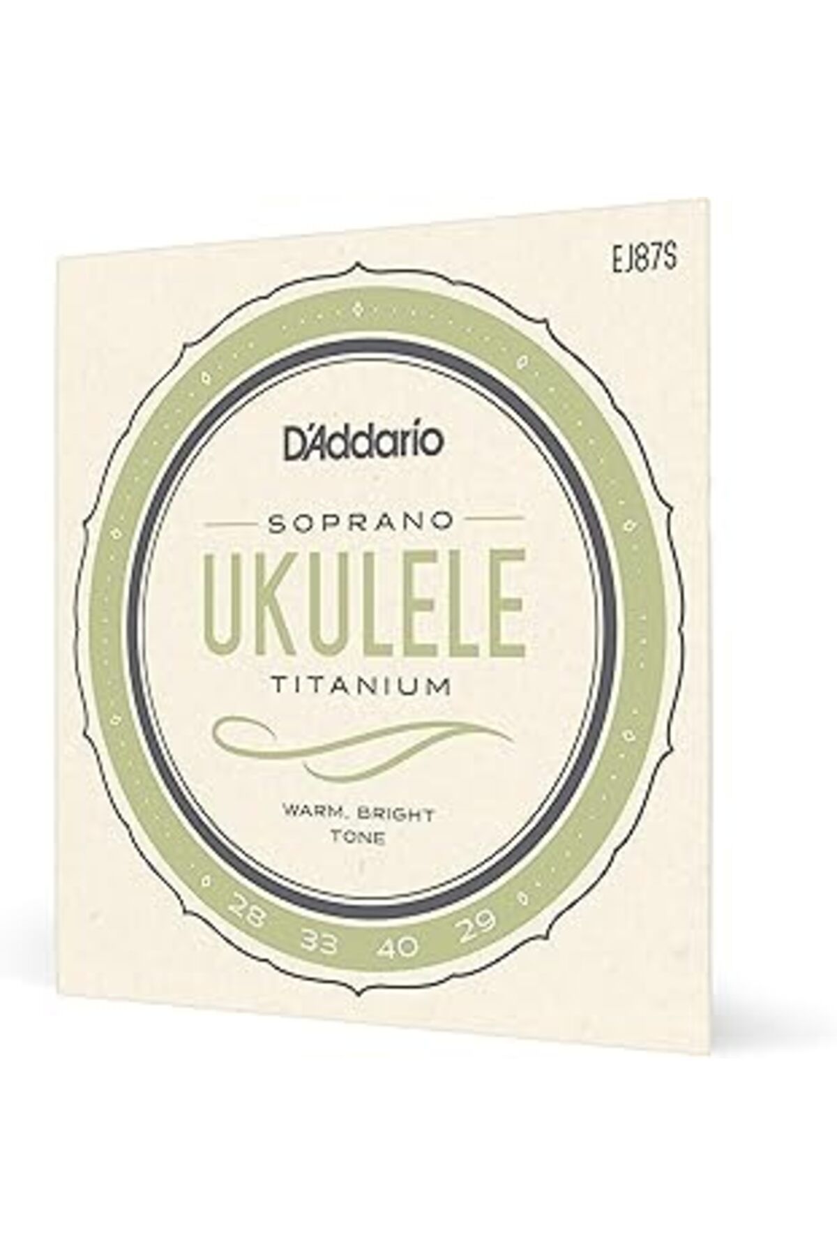 NZM TİCARET D'Addario Ej87S Ukulele Tel Seti, Soprano, Titanium, Warm Bright T