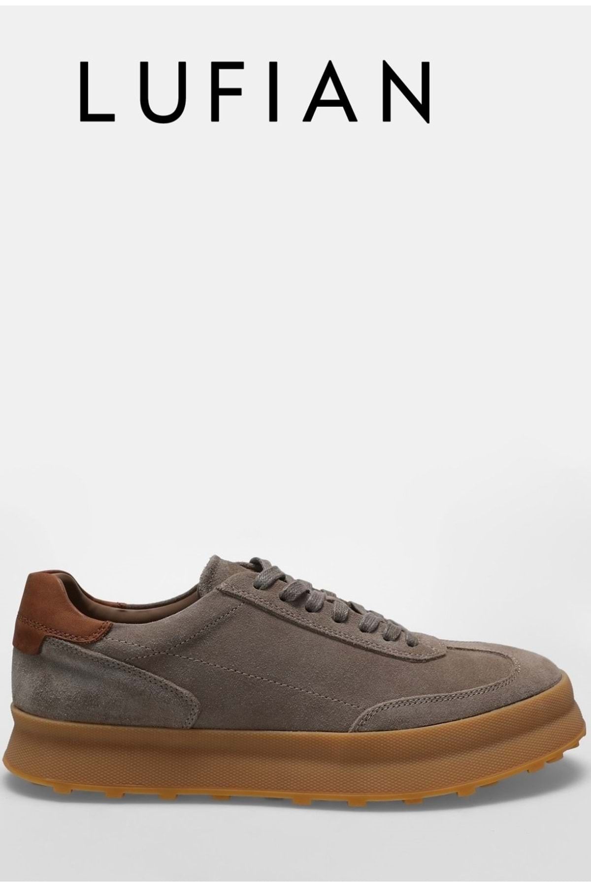 Kocamanlar Ayakkabı Lufian 112230207 Adam Sneaker Erkek Deri Ayakkabı BEJ