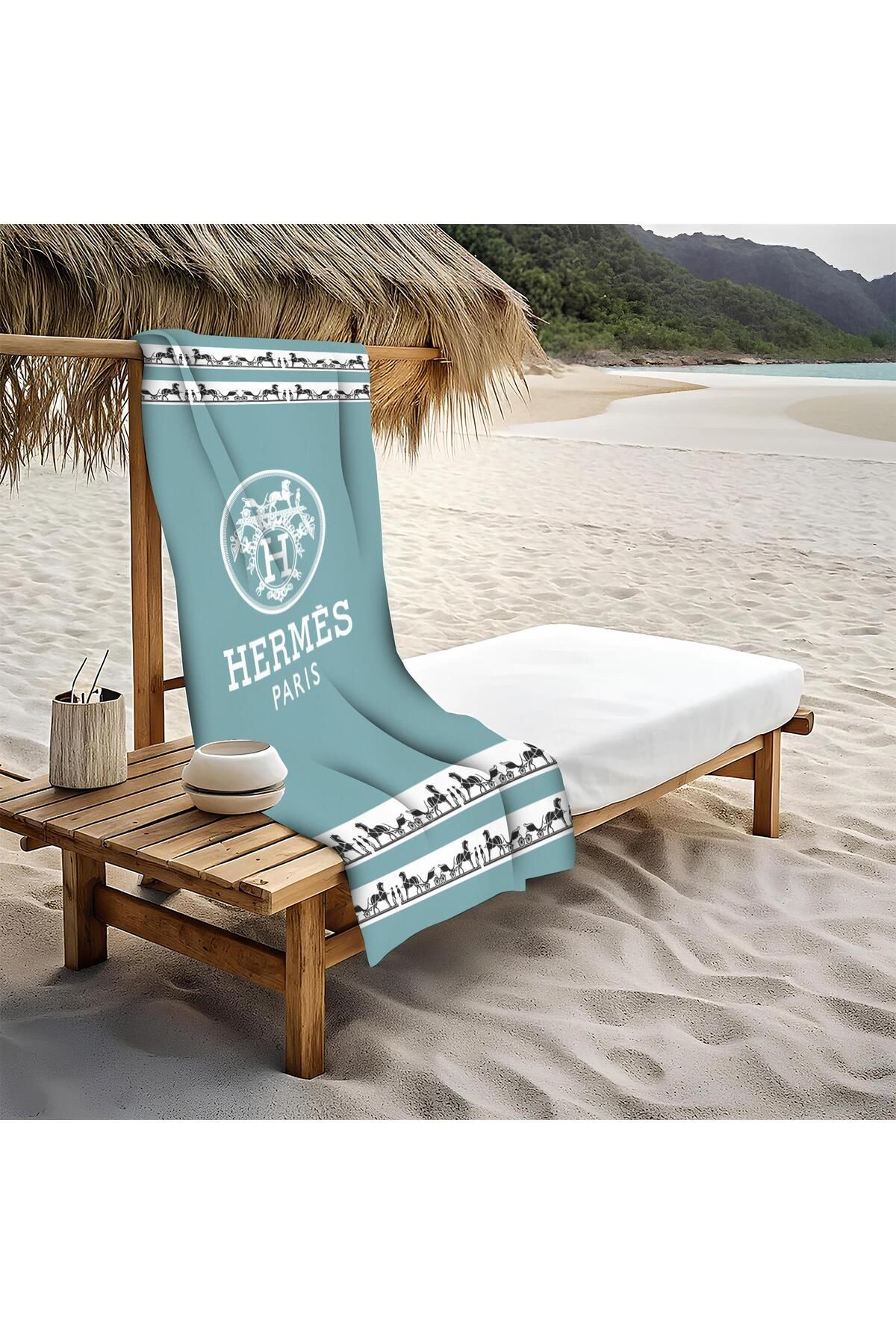 Doruklar Home Collection Dekoratif Modern Desenli Plaj Deniz Havlusu Peştamal 80x160 CM LUX75