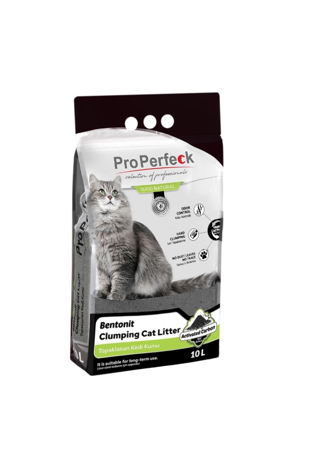 pro perfeck AKTİF KARBONLU KEDİ KUMU 10 LT