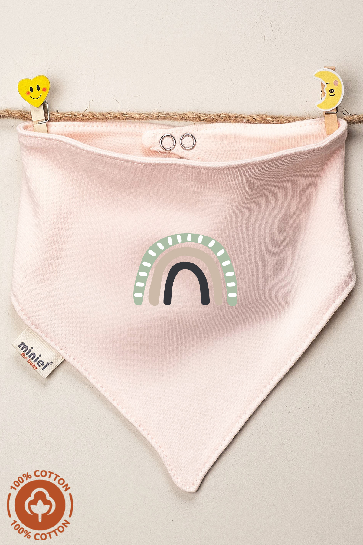 Miniel Kız Bebek Yenidoğan Penye Organik Pamuklu Baskılı Bebek Önlüğü 6'lı Set fotoğrafı 7 (önizleme)