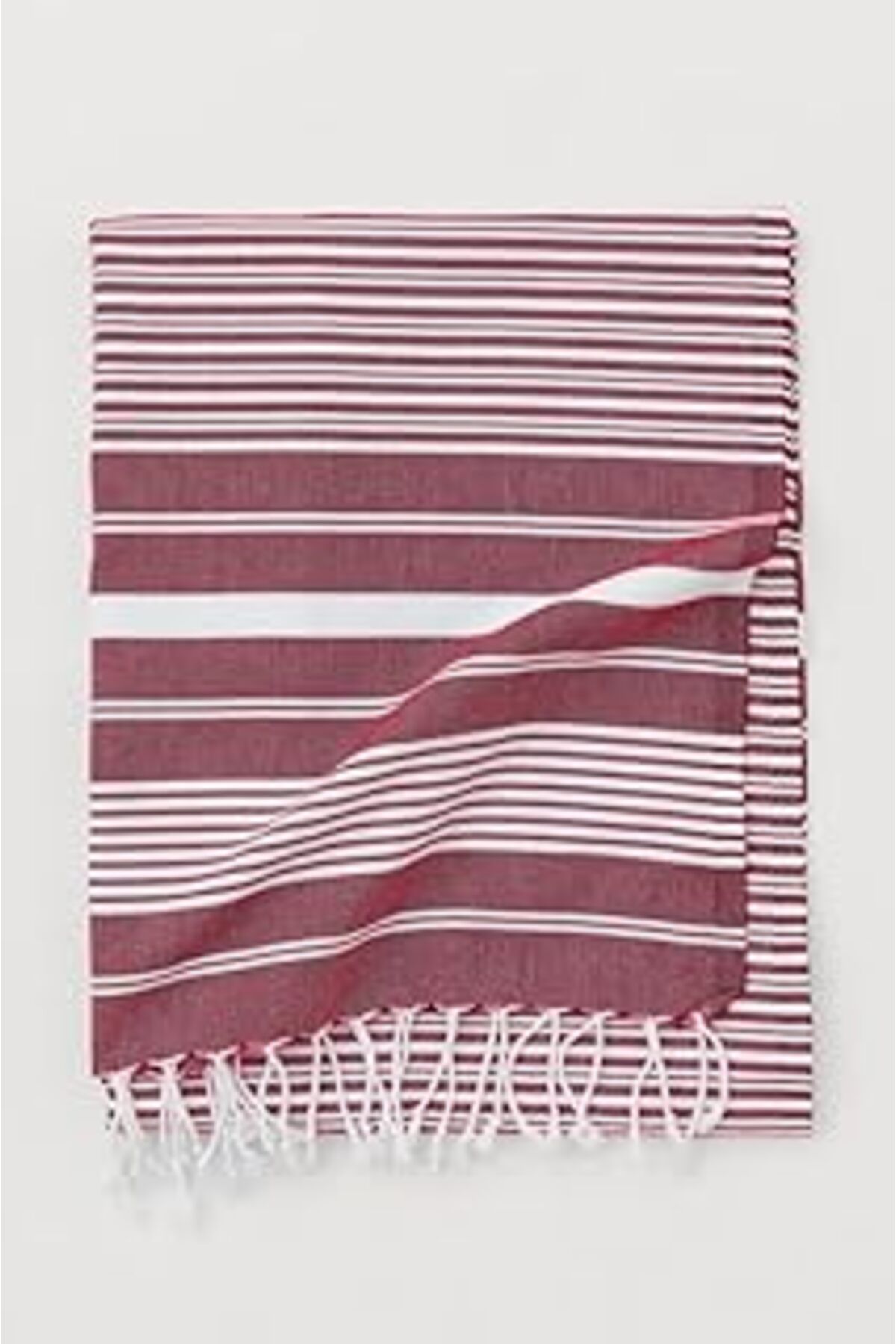 Mu Art Mulberry Maryon Peştemal%100 Pamuk Banyo Havlusu Bordo