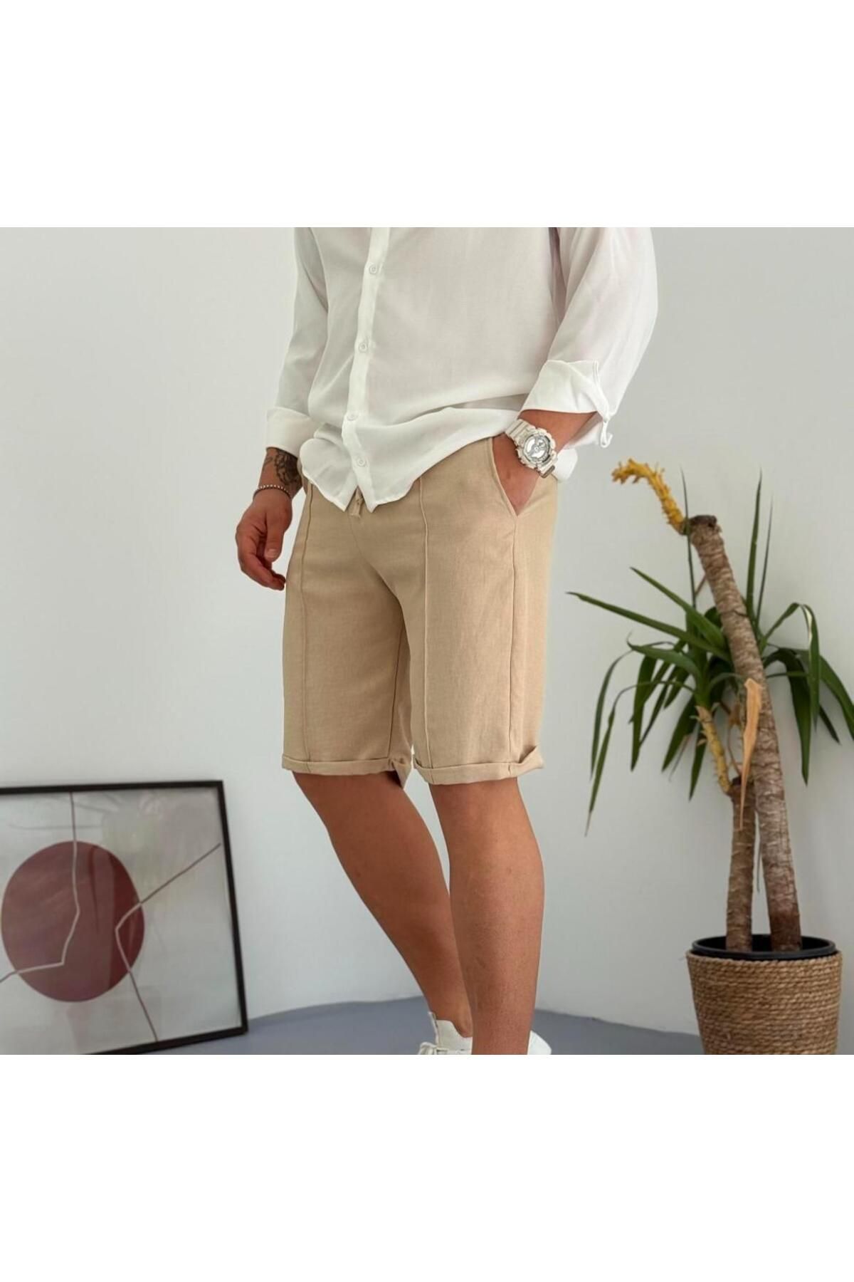 LC Waikiki İp Bağlamalı Keten Erkek Gabardin Şort