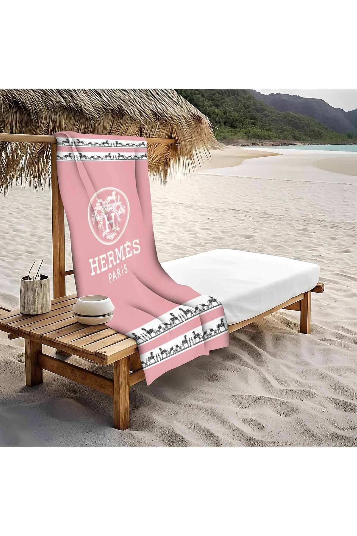 Doruklar Home Collection Dekoratif Modern Desenli Plaj Deniz Havlusu Peştamal 80x160 CM LUX73