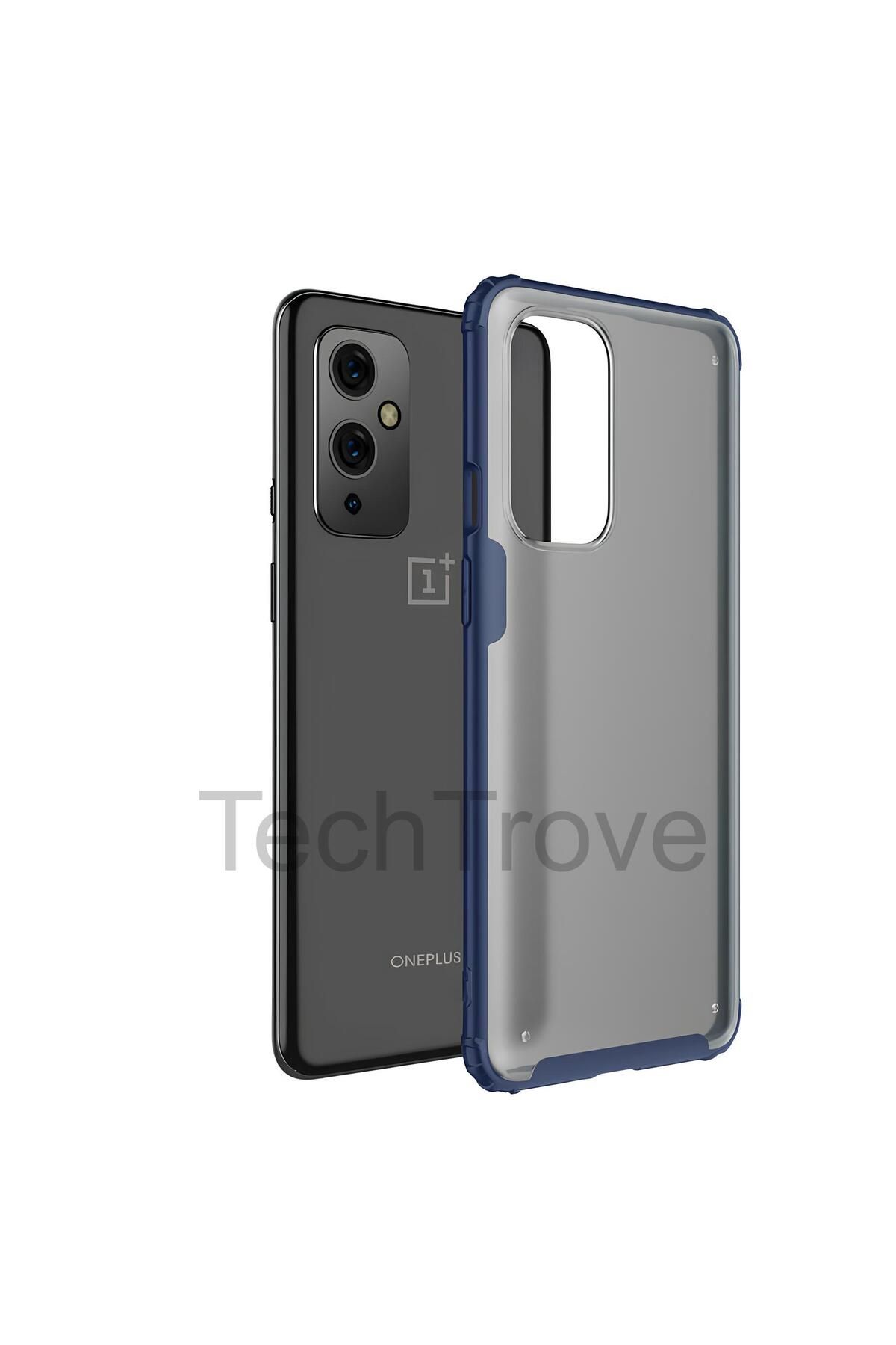 TechTrove One Plus 9 Kılıf Extra Korumalı Arkası Şeffaf Slikon Kapak