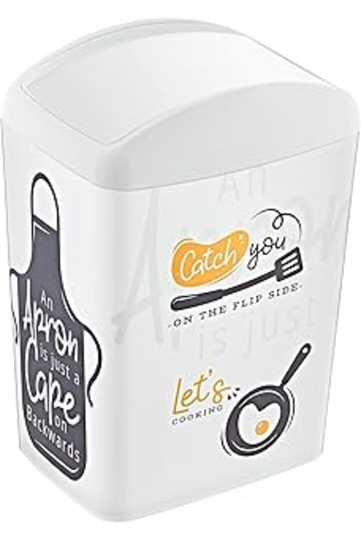 NZM TİCARET Smartware Soft Resimli Çöp Kutusu Döner Kapak Catch You 5 Lt - Catchyou, Çok Amaçlı Döner Kapaklı Ç