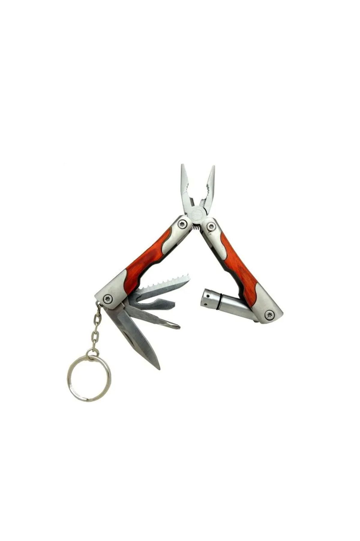 YNT İthalat P 1172 Ahşap Mini Çok Amaçlı Pense / Çakı 7cm - Ahşap Metal Sap (multitool)
