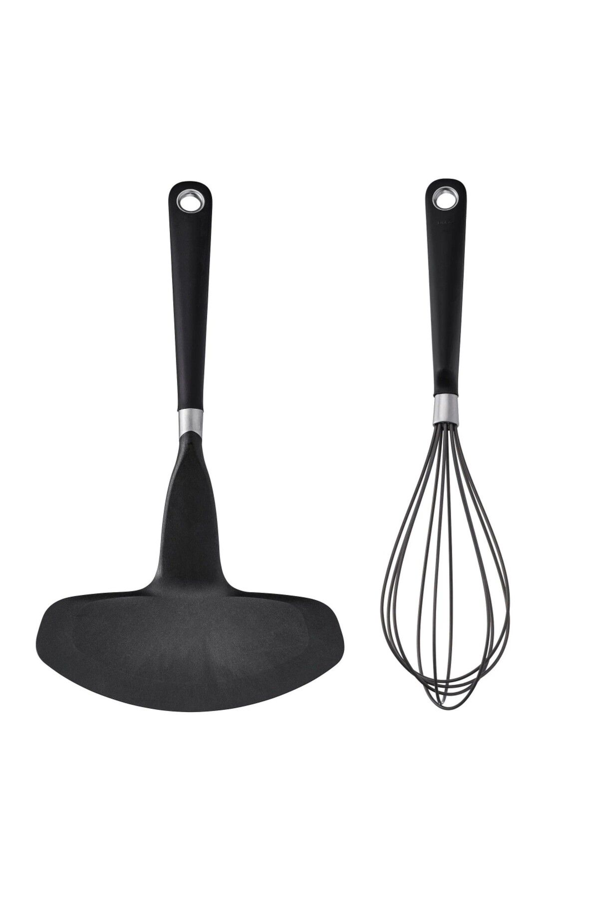 IKEA 2'li Set Çırpıcı (Uzunluk 34 cm) Ve Geniş Spatula (Uzunluk 32 cm) Seti İkea Mutfak Gereçleri Siyah