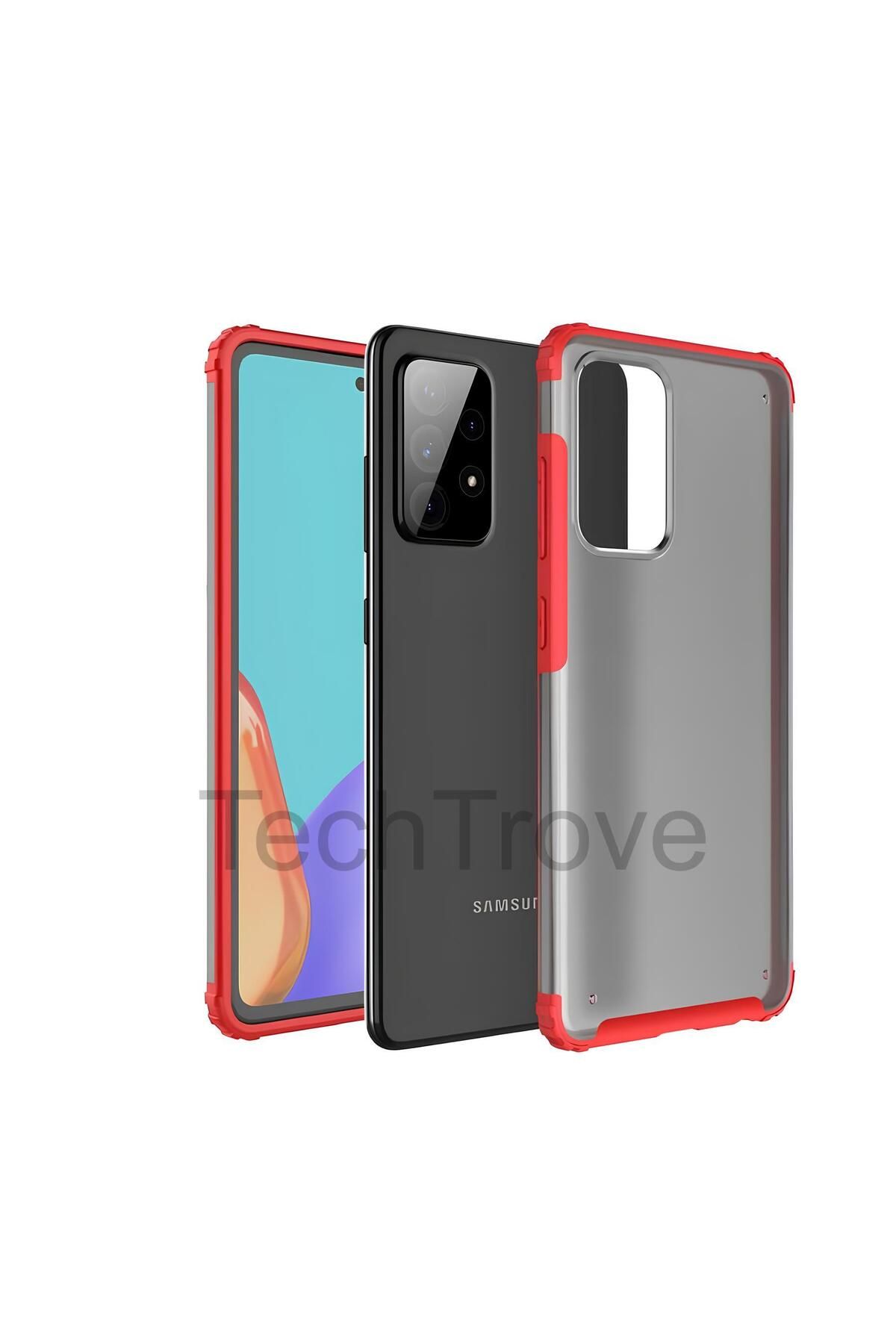 TechTrove Samsung Galaxy A72 Kılıf Extra Korumalı Arkası Şeffaf Slikon Kapak