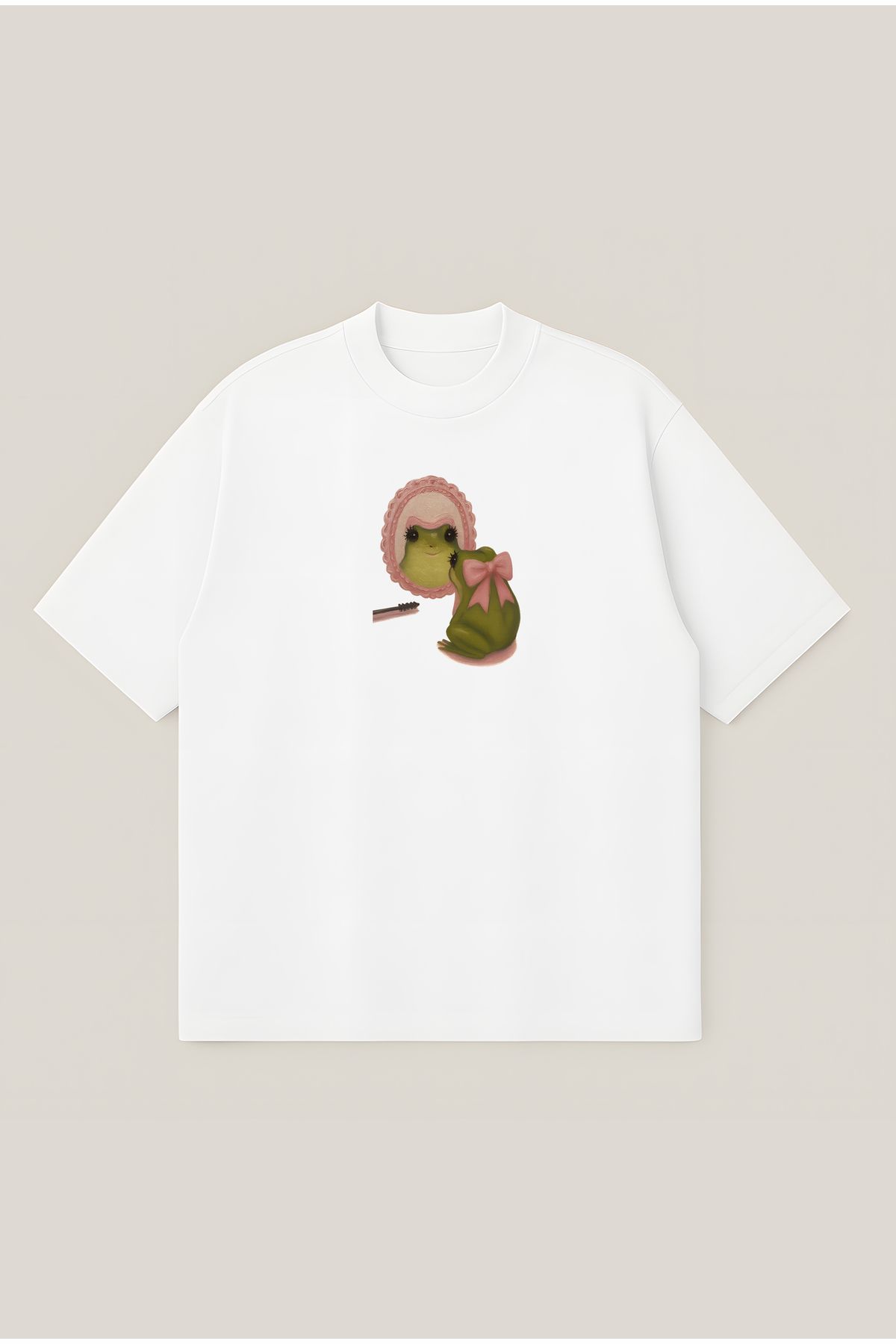 Moon Dancer Kurbağa Prenses Unisex Oversize Baskılı Boxy Fit Kalın Kumaşlı T-shirt