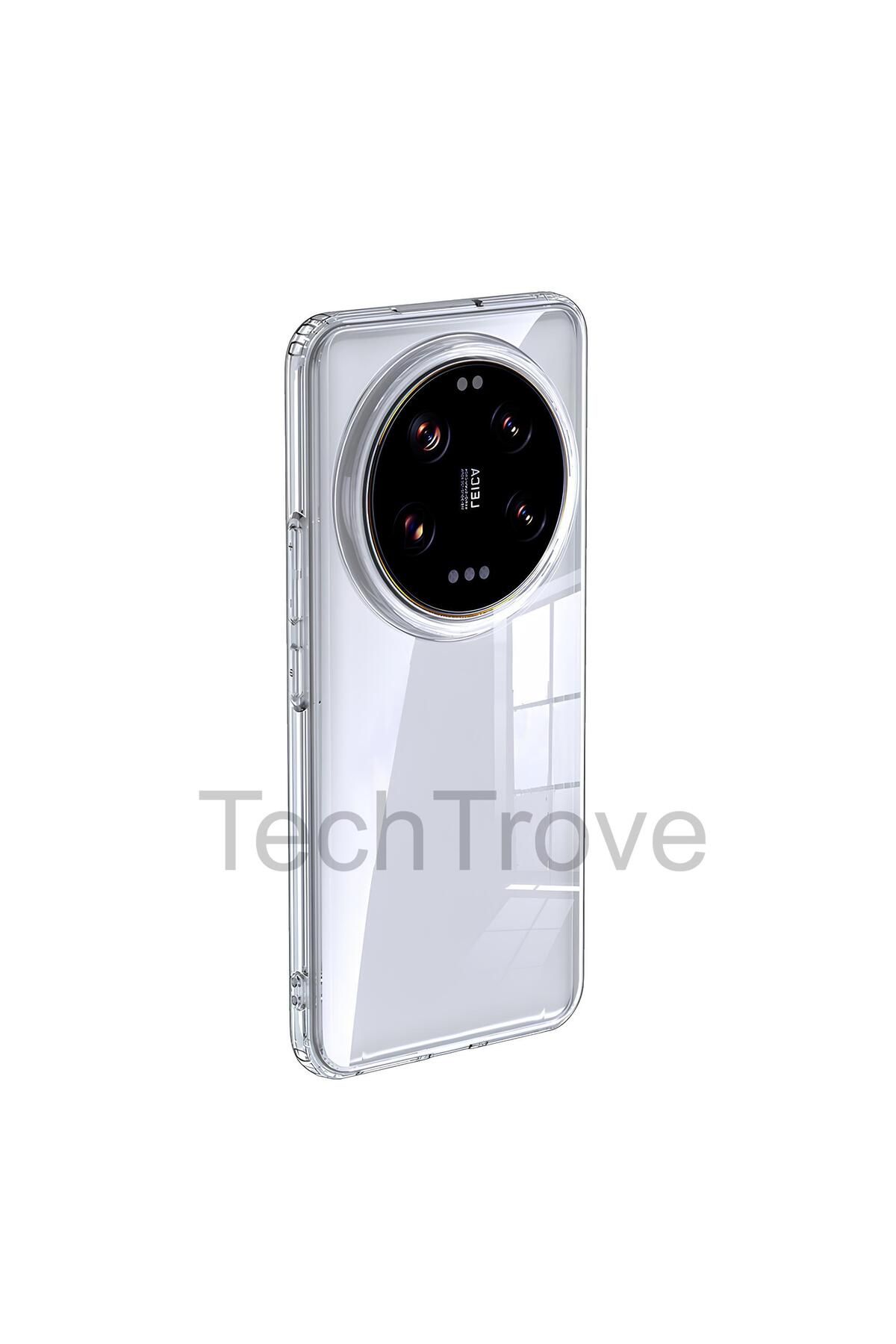 TechTrove Xiaomi Mi 14 Ultra Kılıf Extra Korumalı Arkası Şeffaf Slikon Kapak