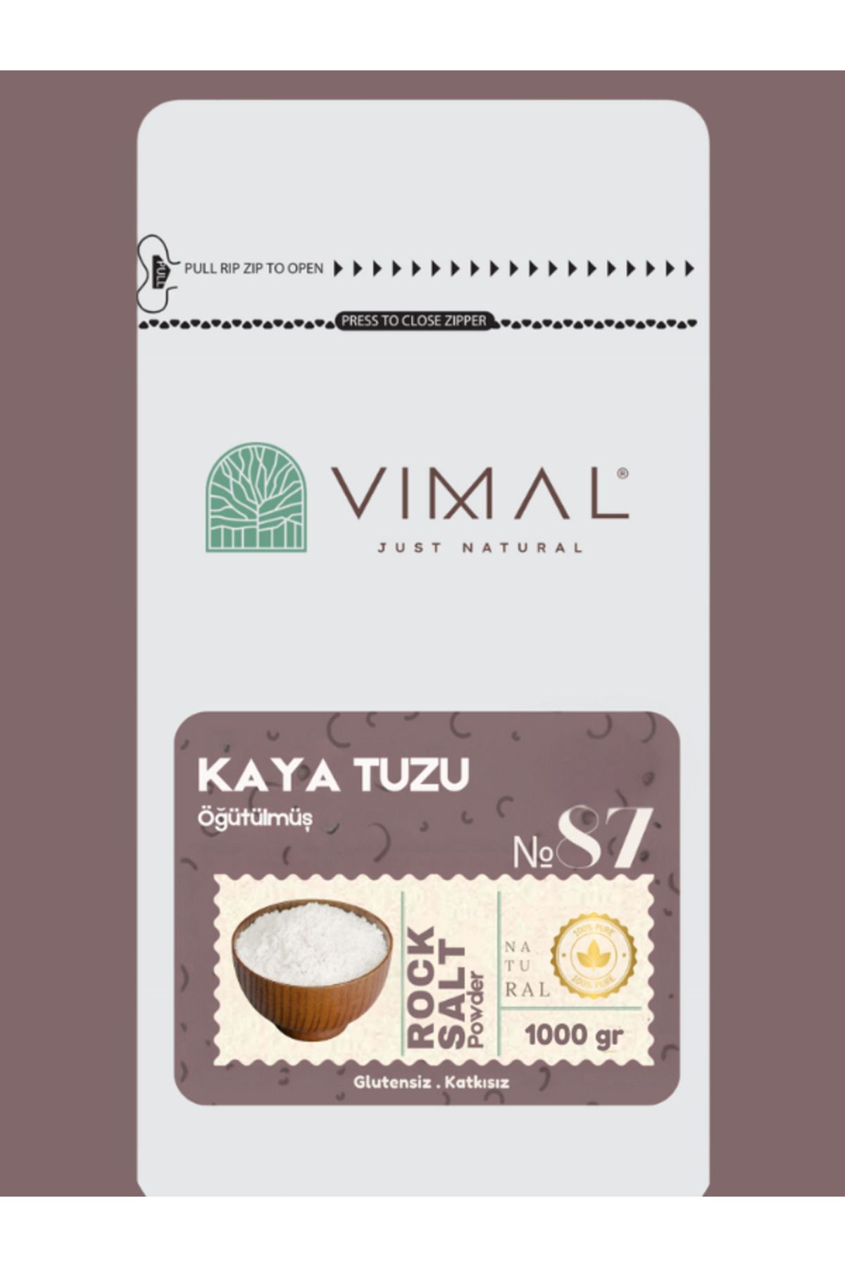 VIMAL Kaya Tuzu Öğütülmüş 1000 gr ( %100 Doğal Ve Katkısız )